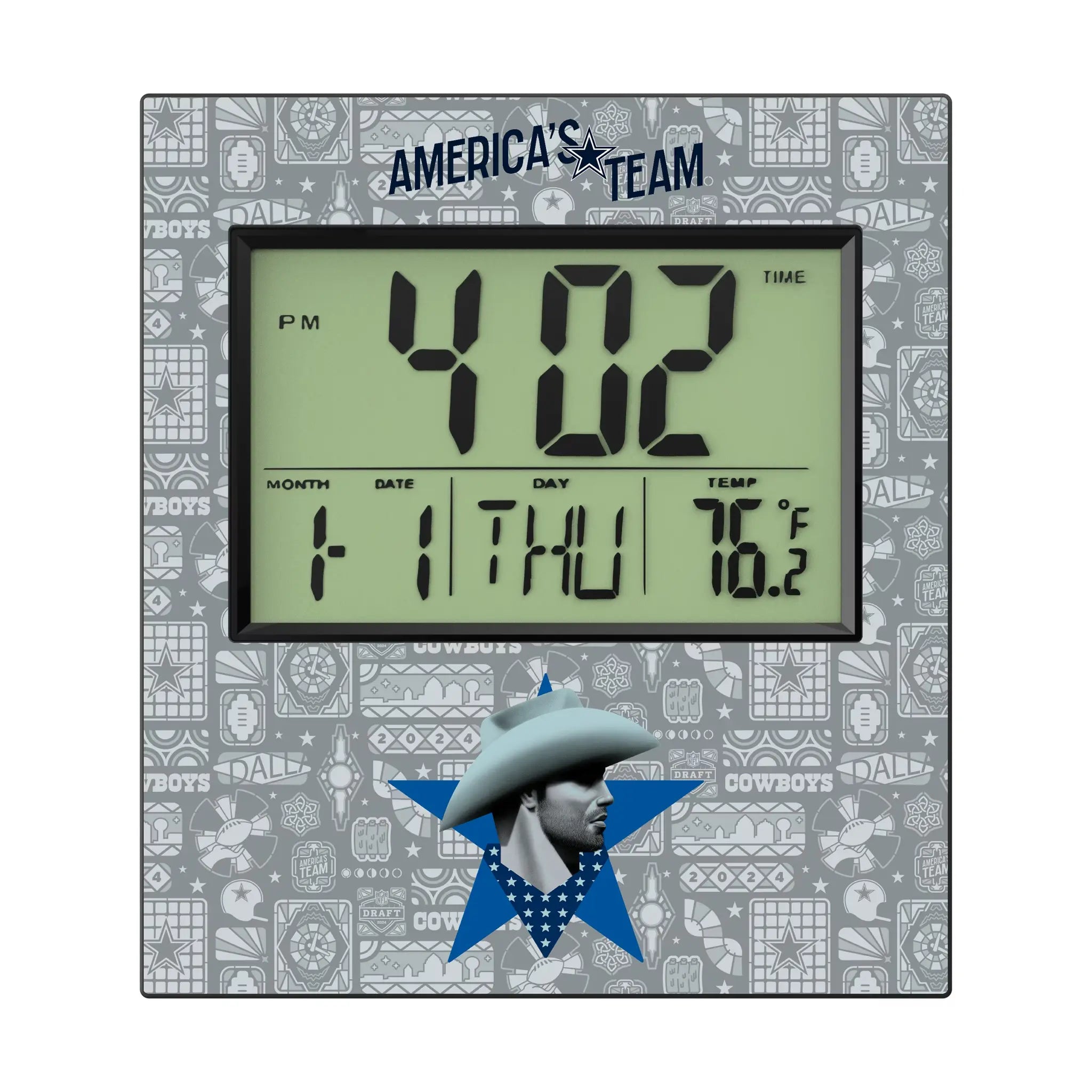 Dallas Cowboys 2024 Edition Wall Clock