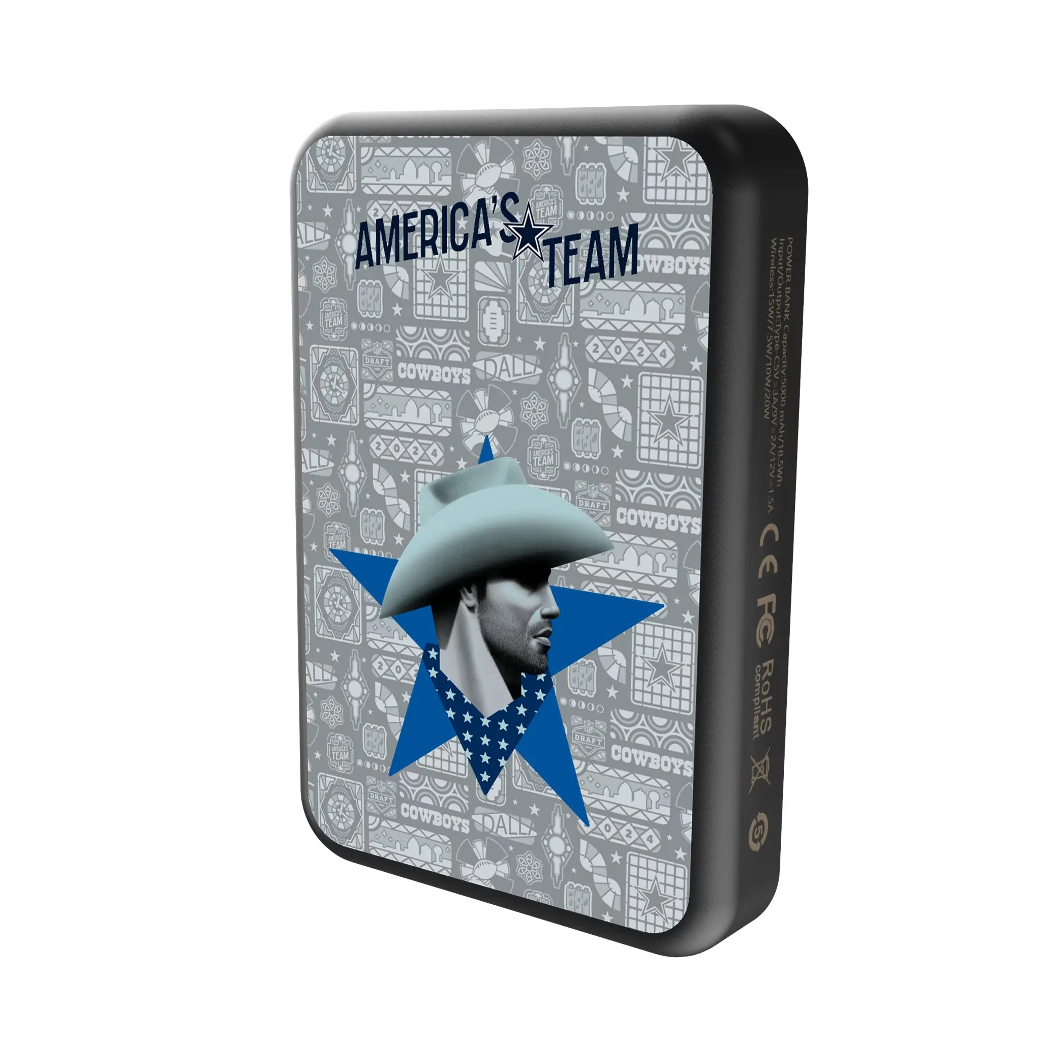 Dallas Cowboys 2024 Illustrated Limited Edition Wireless Mag Power Bank