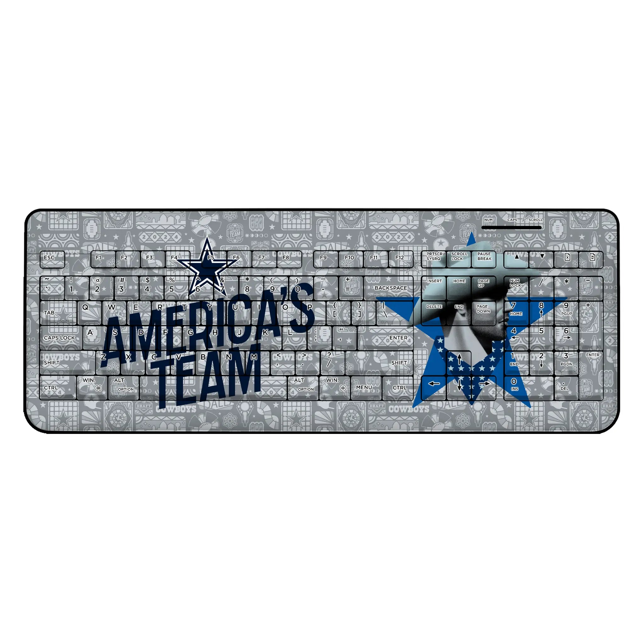 Dallas Cowboys 2024 Illustrated Limited Edition Wireless USB Keyboard
