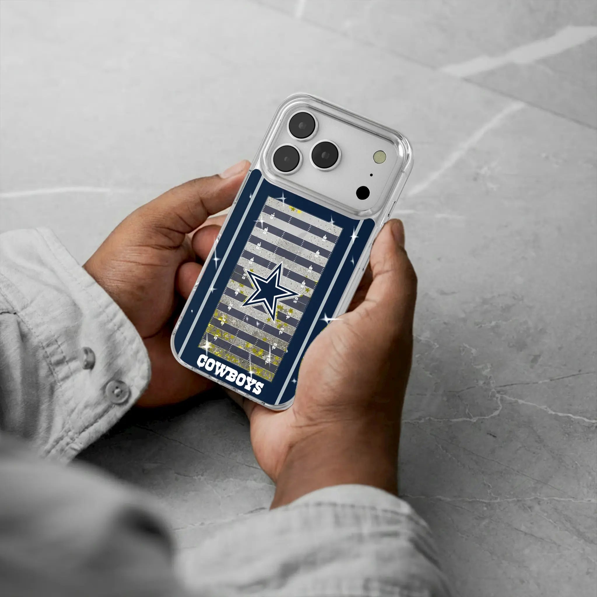 Dallas Cowboys Field Glitter Phone Case