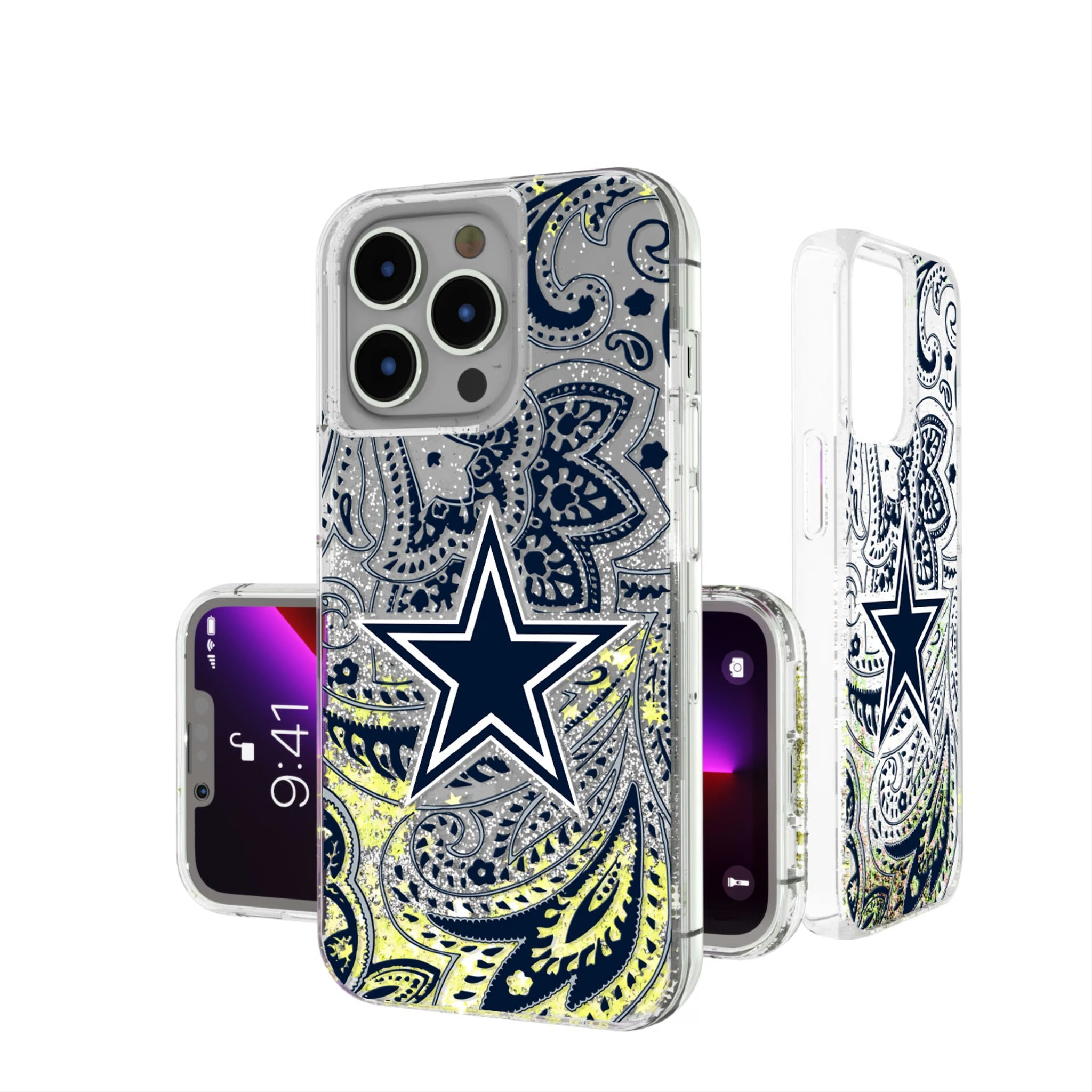 Dallas Cowboys Paisley Glitter Phone Case - Sports Gifts, Sports Memorabilia, Sports Collectibles, Fan Shop