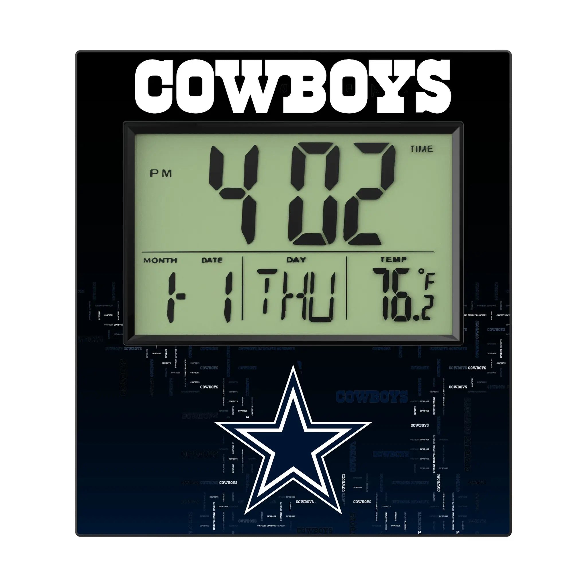 Dallas Cowboys Quadtile Wall Clock