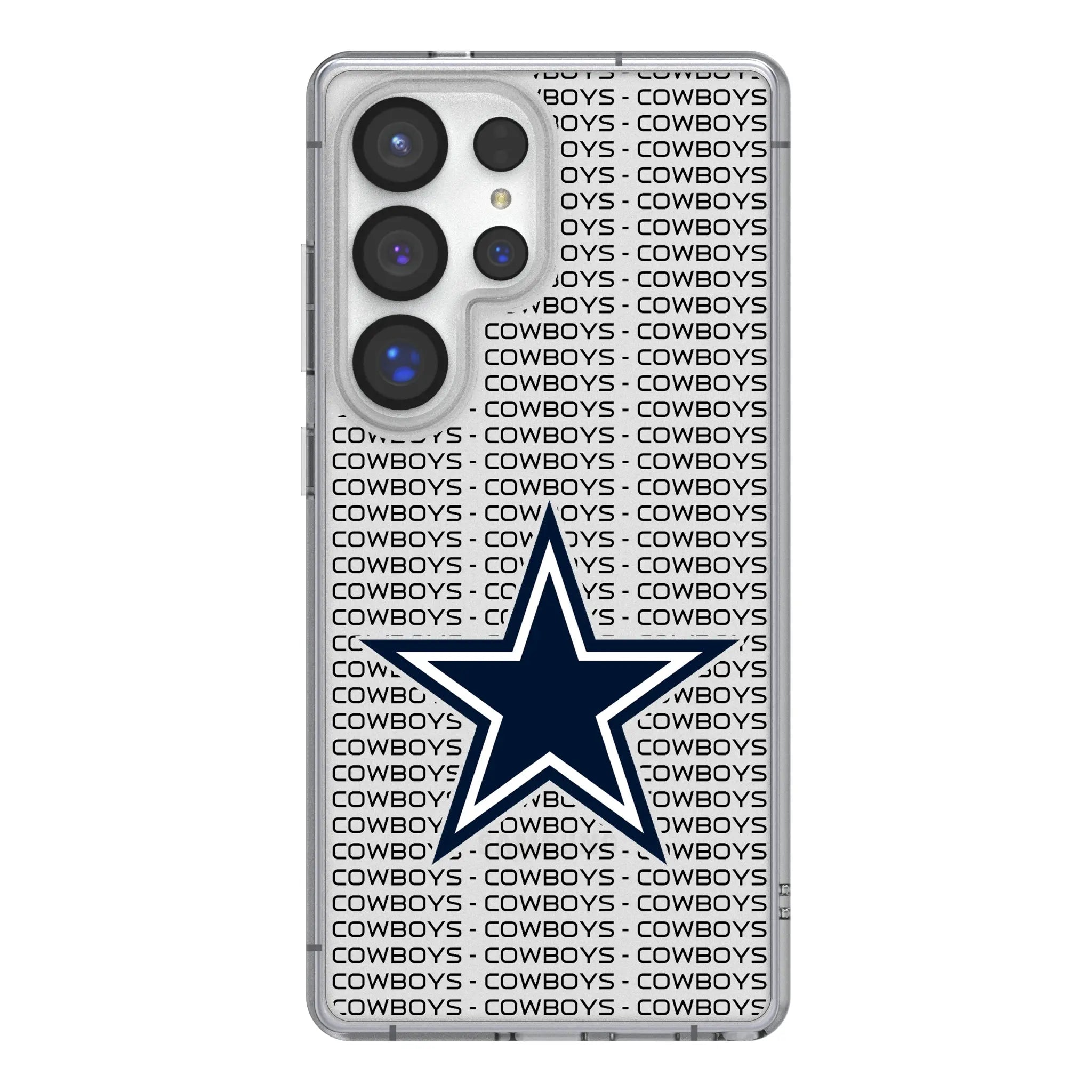 Dallas Cowboys Text Backdrop Clear Phone Case for Samsung Galaxy