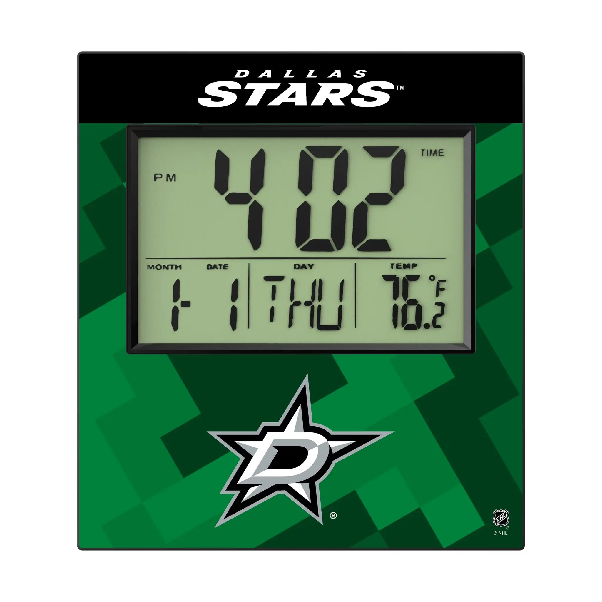 Dallas Stars Color Block Wall Clock