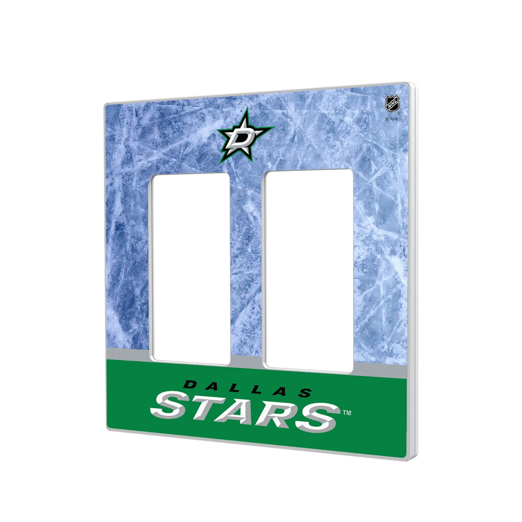 Dallas Stars Ice Wordmark Hidden-Screw Light Switch Plate