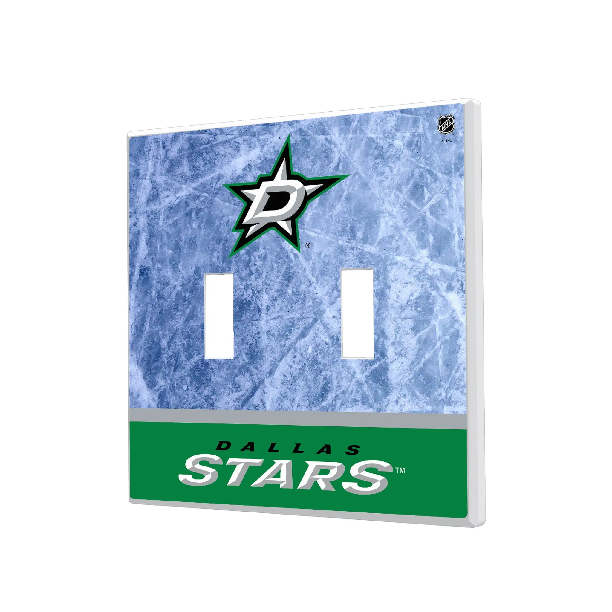 Dallas Stars Ice Wordmark Hidden-Screw Light Switch Plate