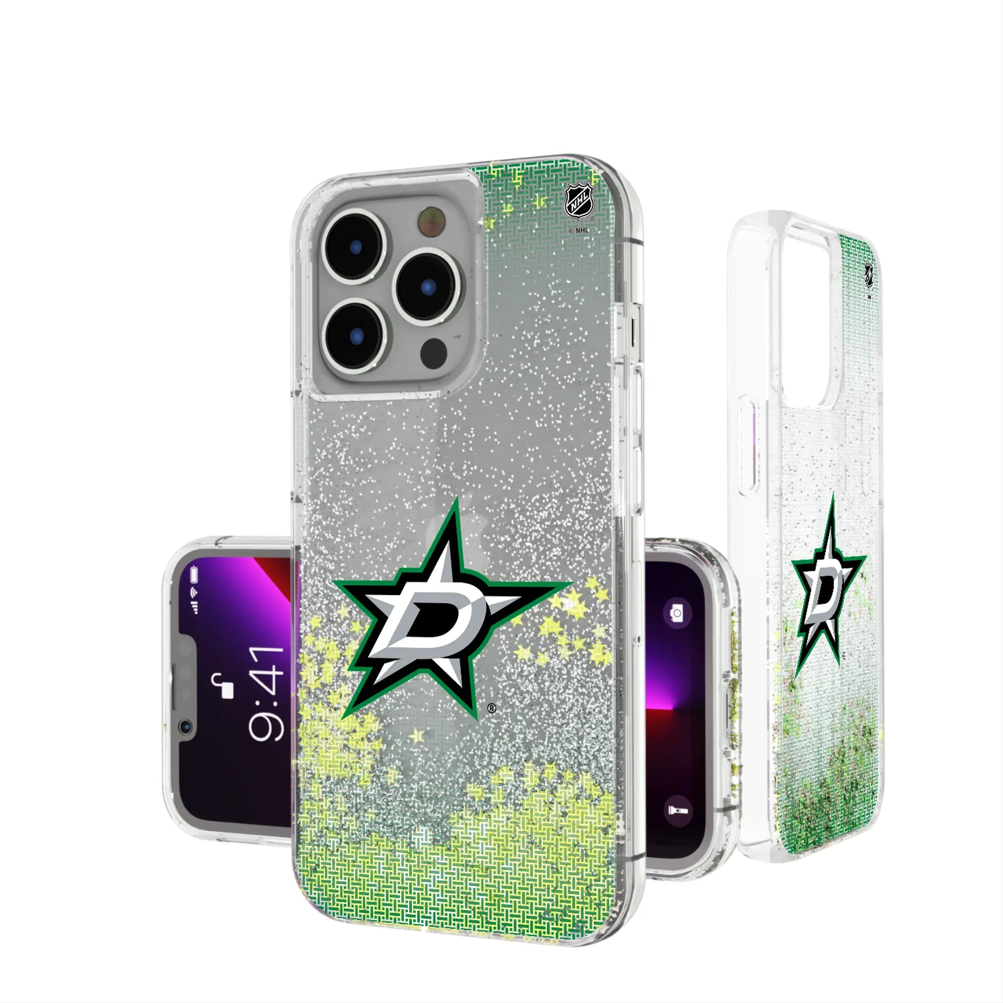 Dallas Stars Linen Glitter Phone Case