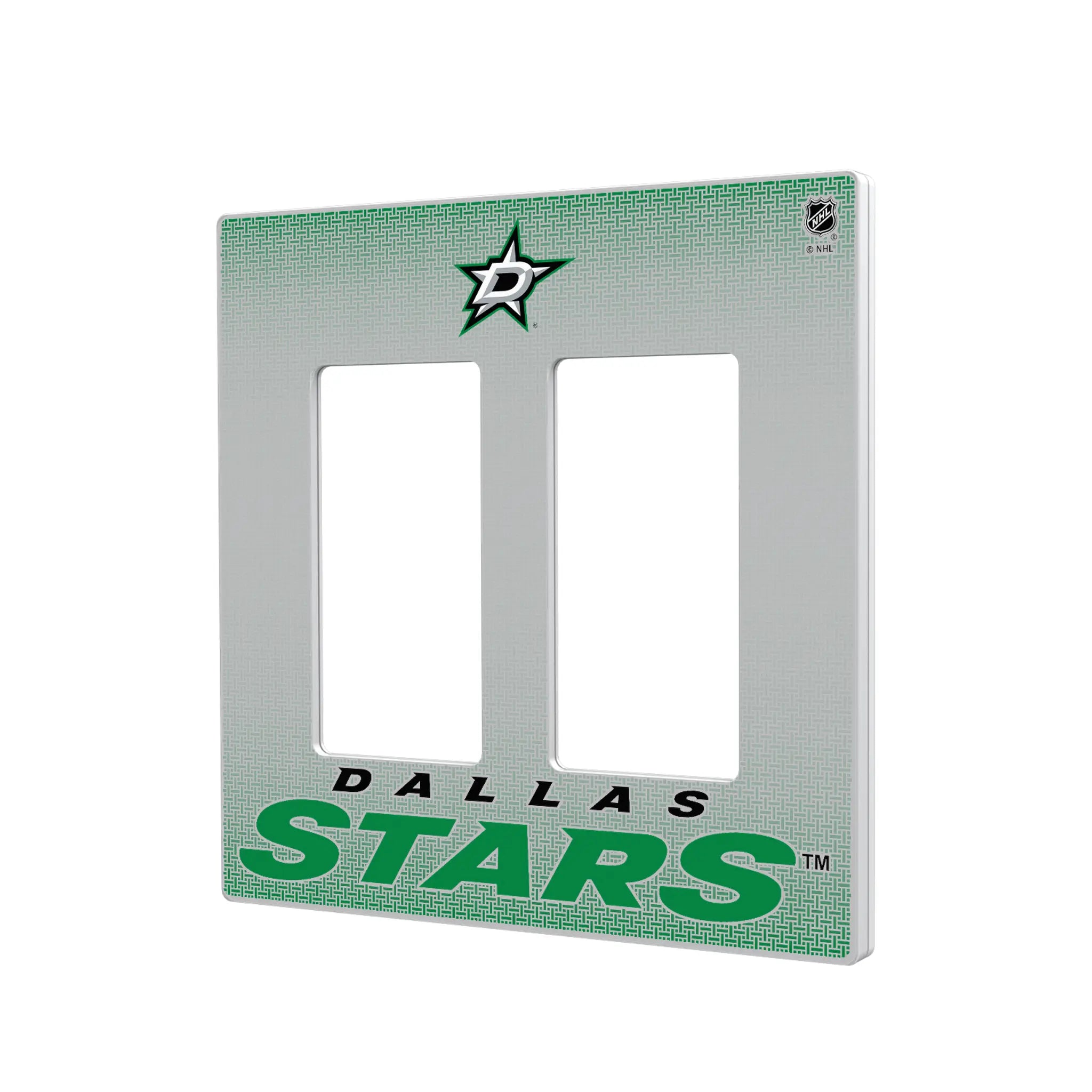 Dallas Stars Linen Hidden-Screw Light Switch Plate