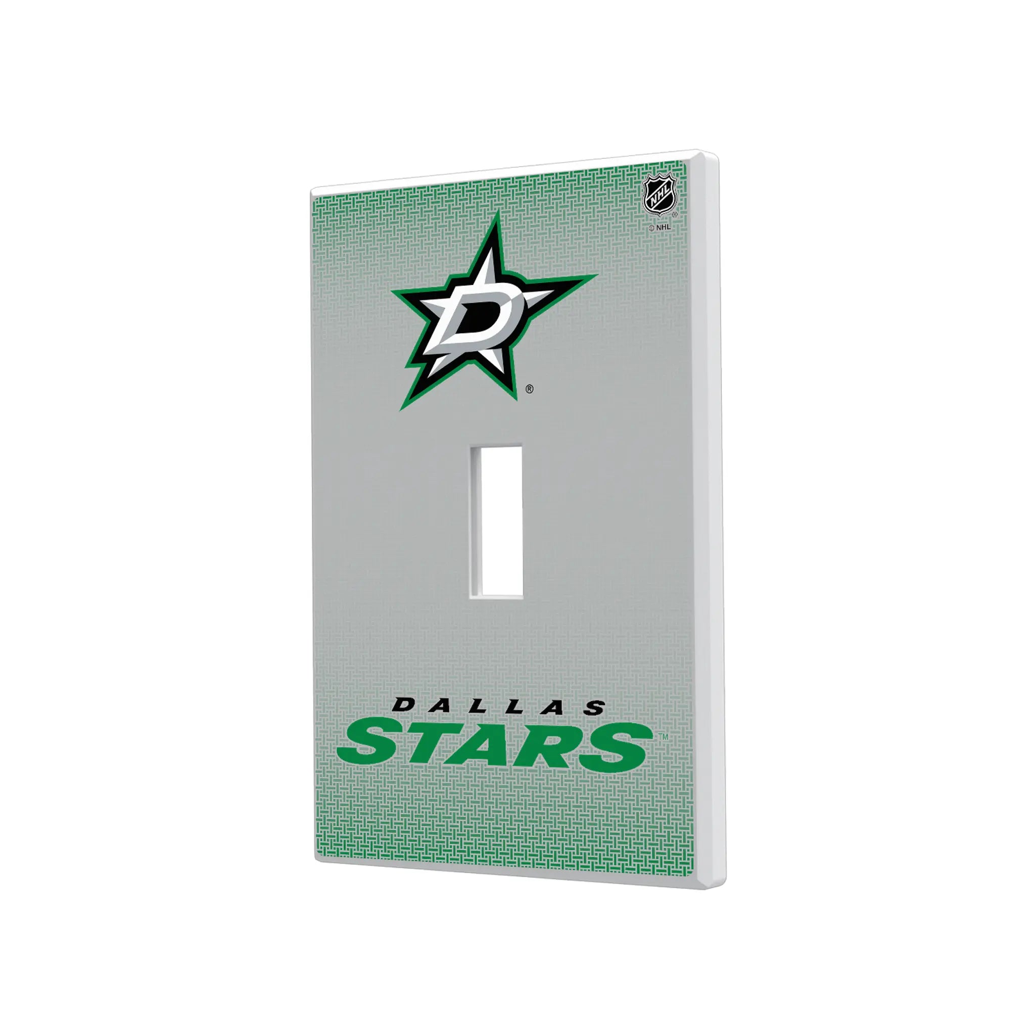 Dallas Stars Linen Hidden-Screw Light Switch Plate