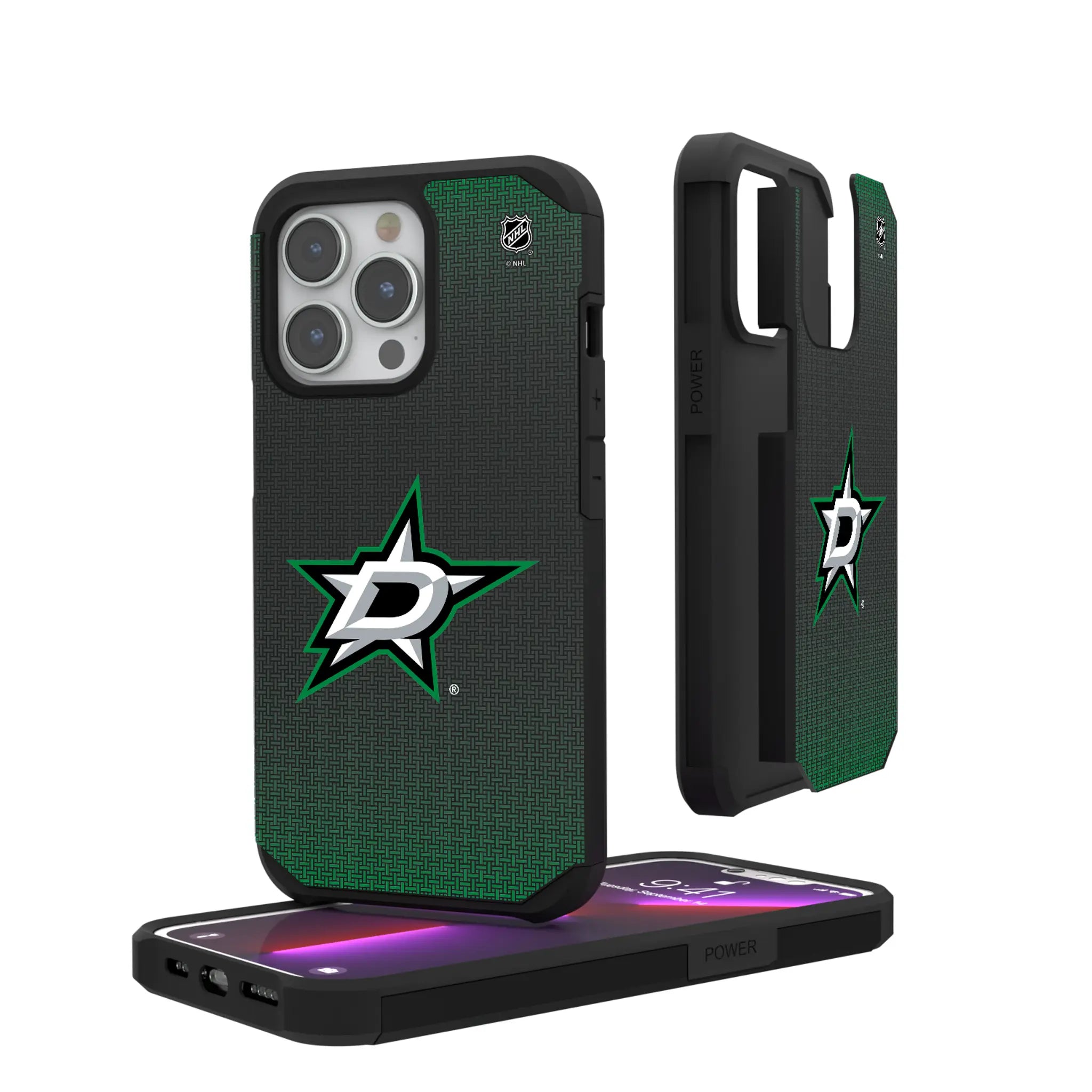 Dallas Stars Linen Rugged Phone Case