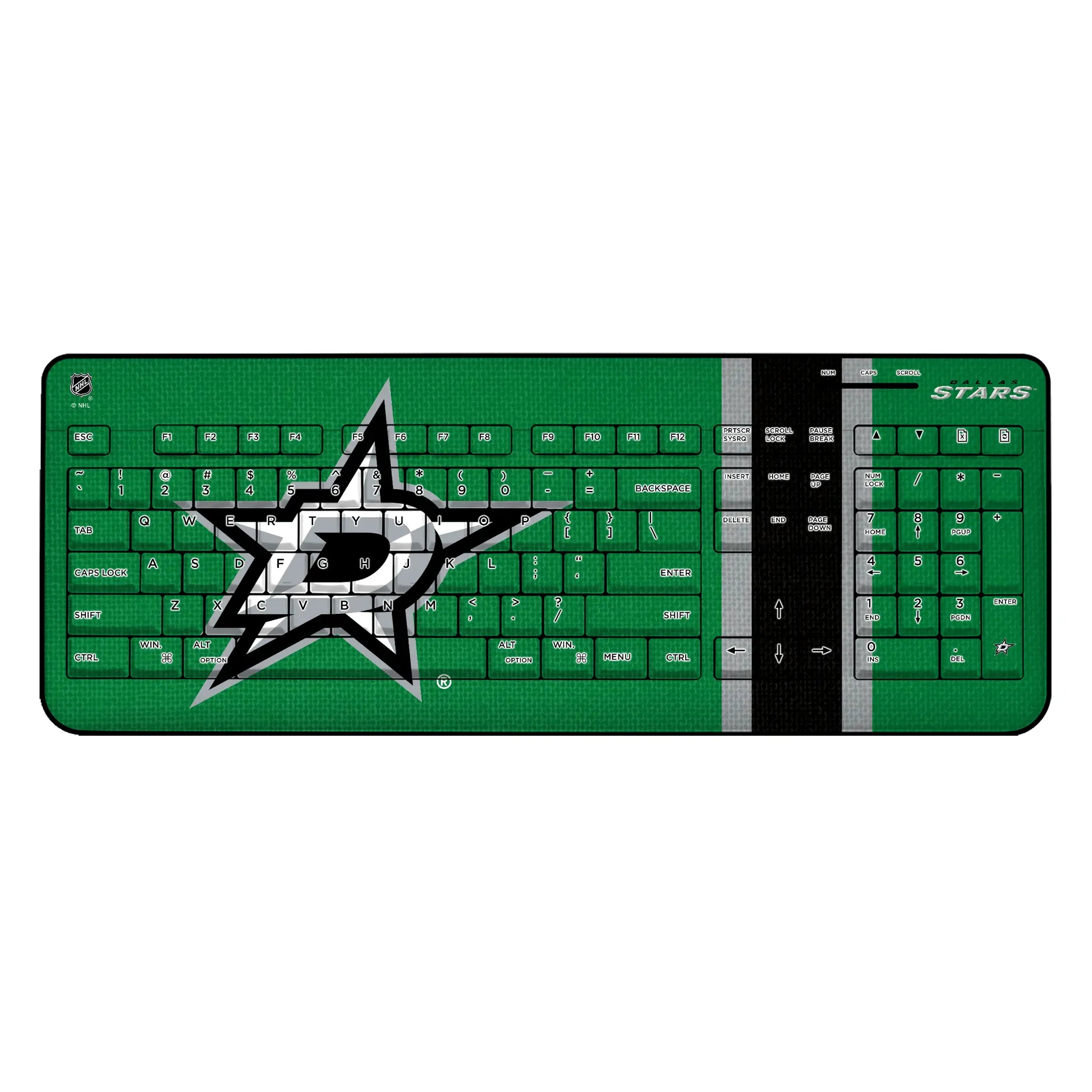 Dallas Stars Stripe Wireless USB Keyboard