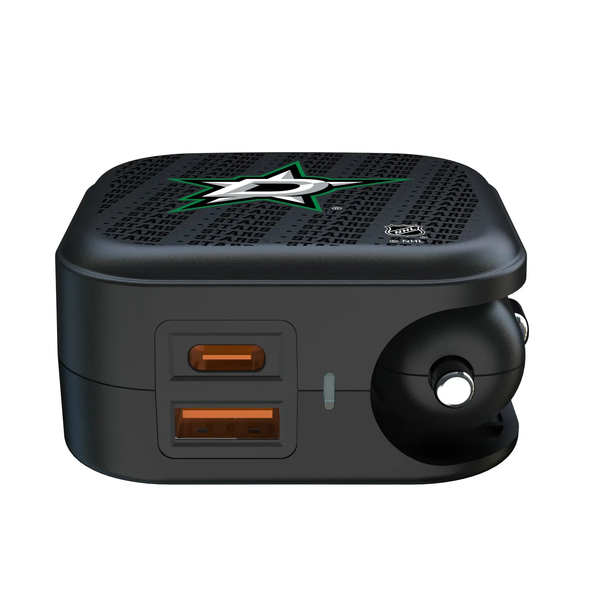 Dallas Stars Text Backdrop 2 in 1 USB A/C Charger