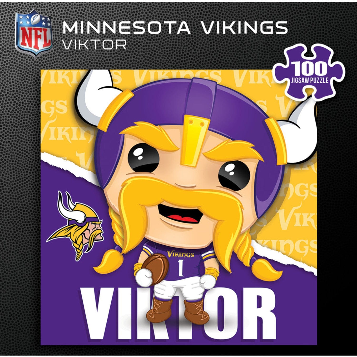 Viktor: 100-Piece Jigsaw Puzzle of Minnesota Vikings Mascot - Sports Gifts, Sports Memorabilia, Sports Collectibles, Fan Shop