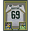 Framed Autographed/Signed David Bakhtiari 35x39 Green Bay White Football Jersey JSA COA