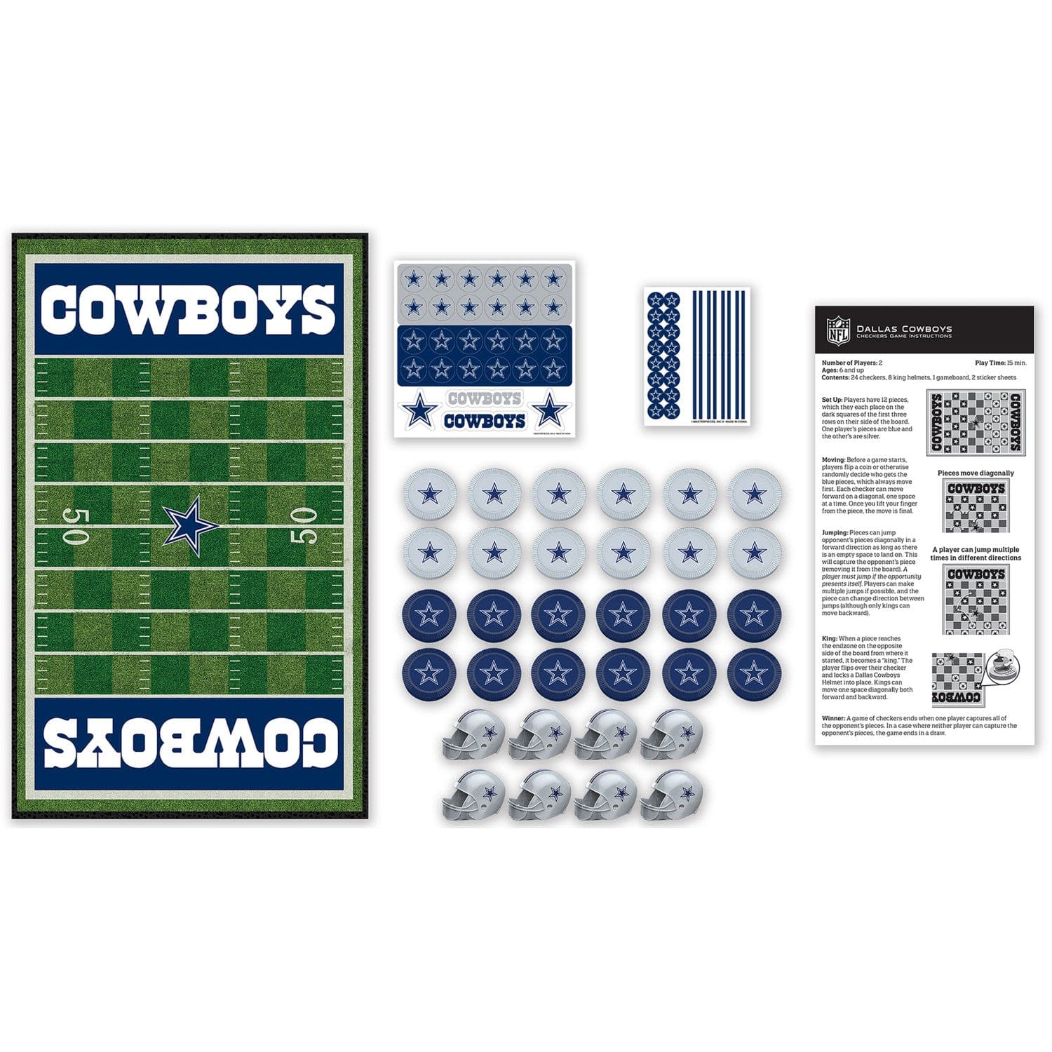 Dallas Cowboys Checkers Game
