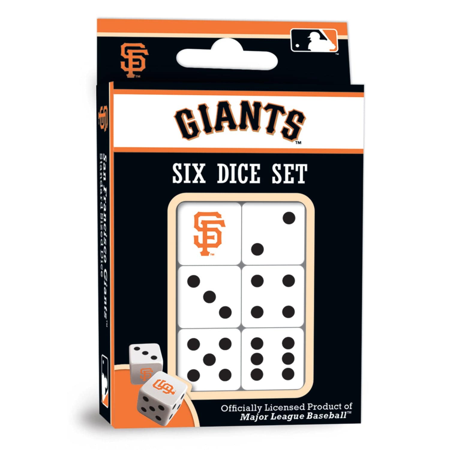 San Francisco Giants Themed Dice Set - Sports Gifts, Sports Memorabilia, Sports Collectibles, Fan Shop