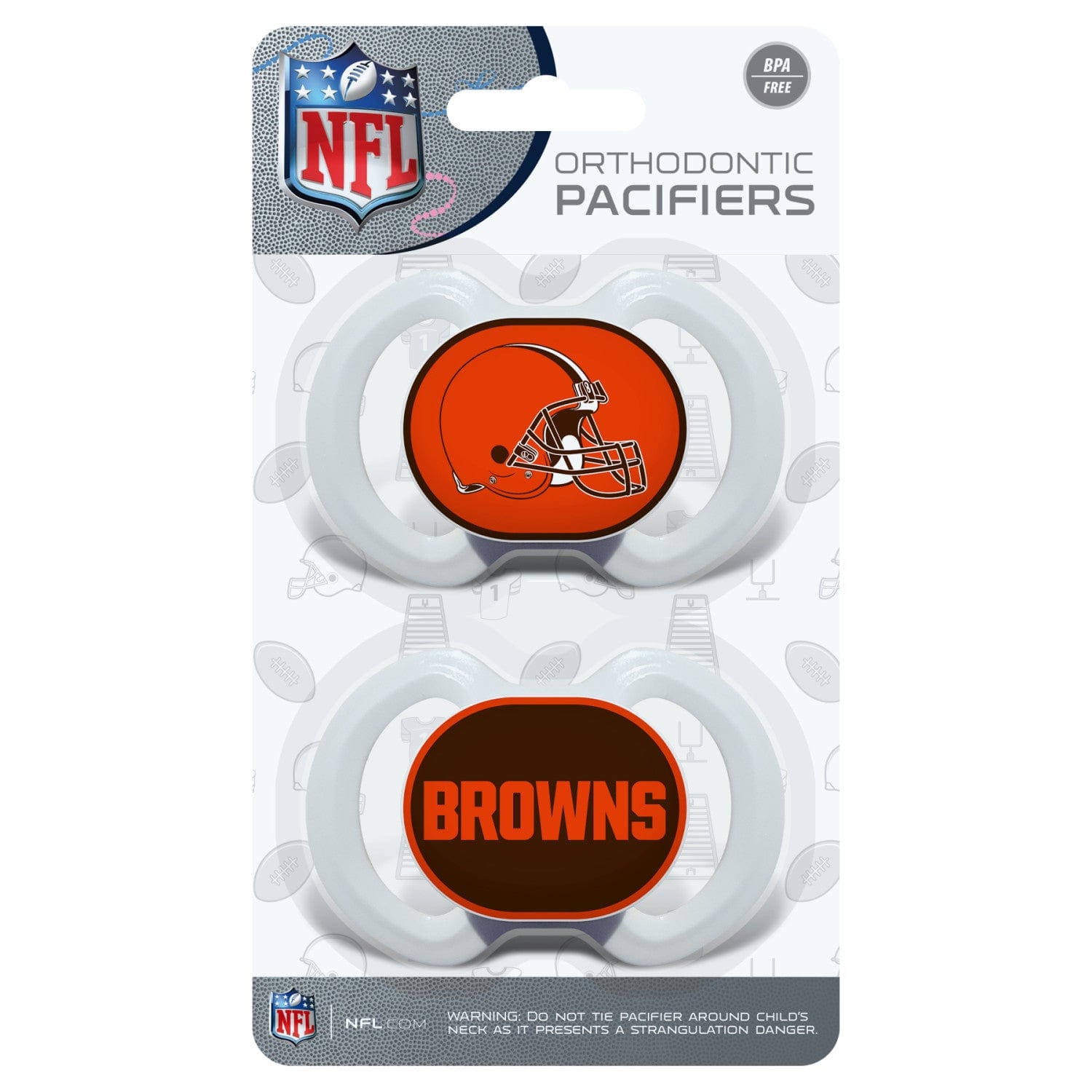 Cleveland Browns Pacifier 2-Pack for Little Fans