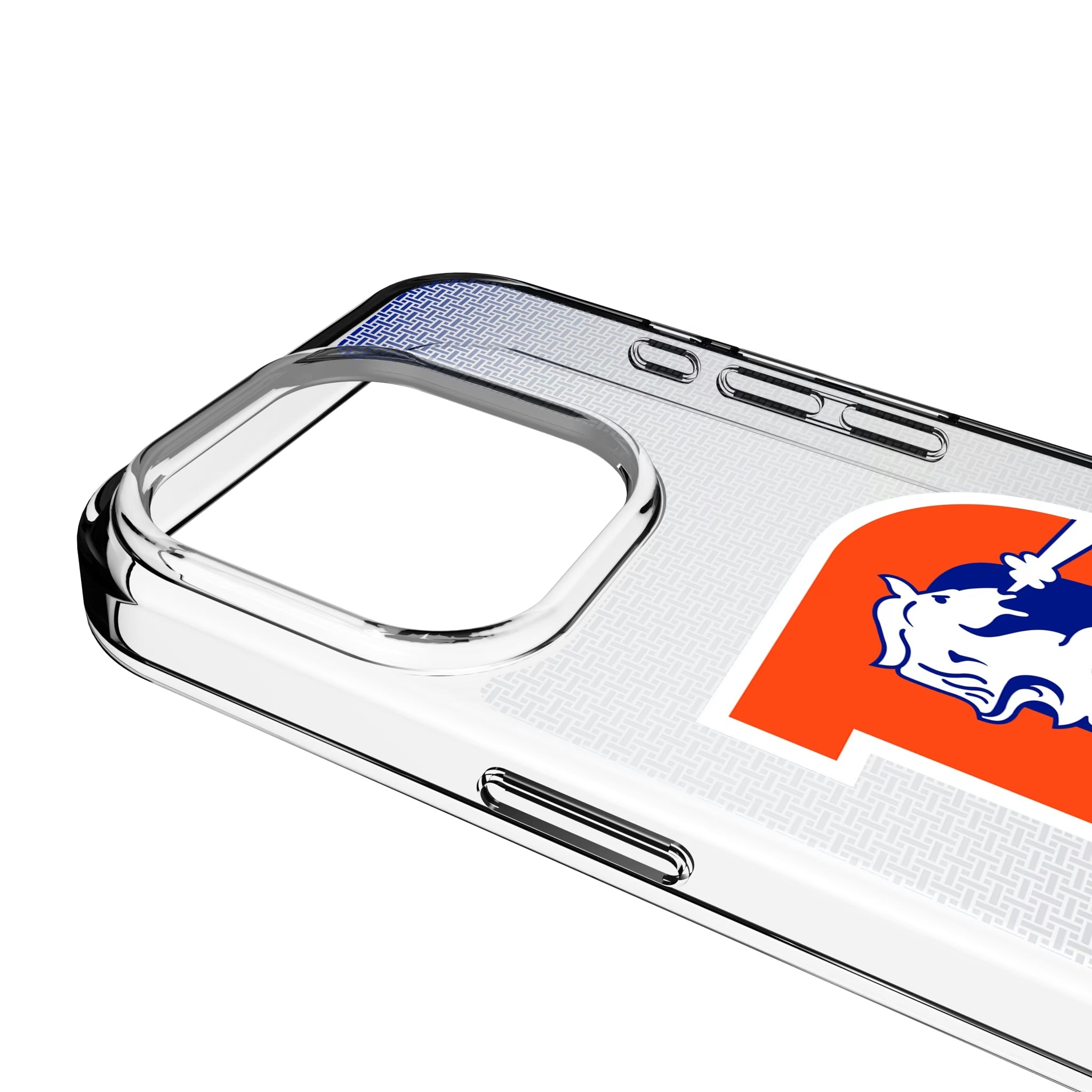 Denver Broncos 1993-1996 Historic Collection Linen Clear Phone Case for Apple iPhone - Sports Gifts, Sports Memorabilia, Sports Collectibles, Fan Shop