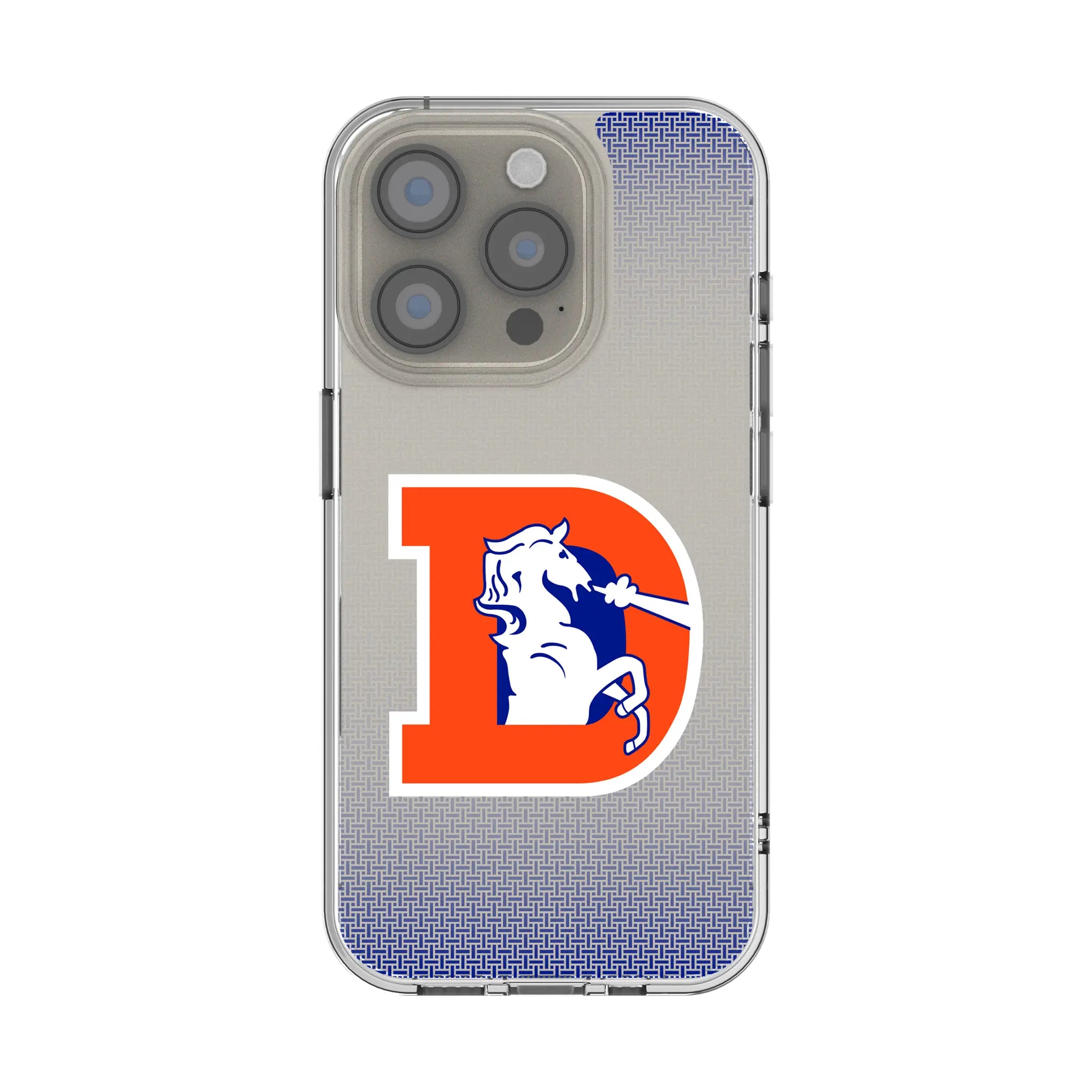 Denver Broncos 1993-1996 Historic Collection Linen Clear Phone Case for Apple iPhone