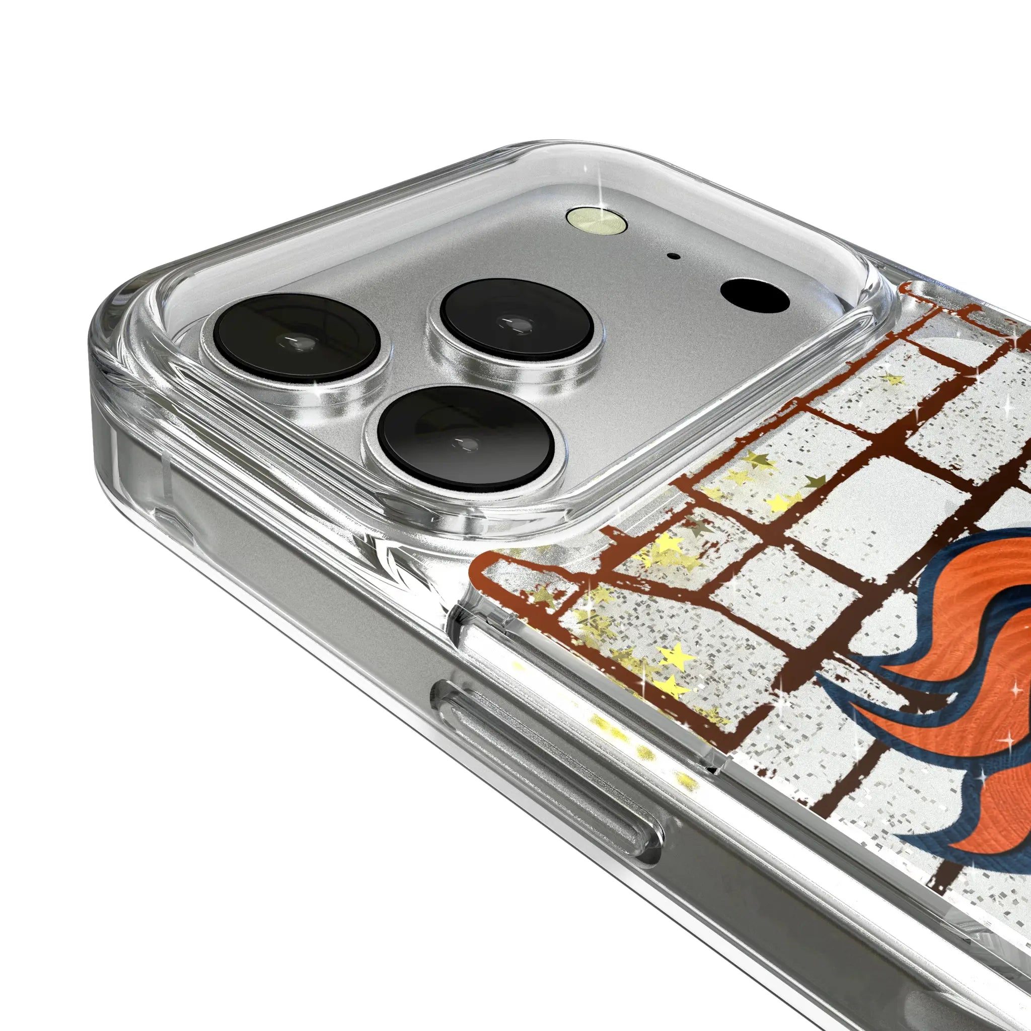 Denver Broncos Brick Glitter Phone Case for Apple iPhone