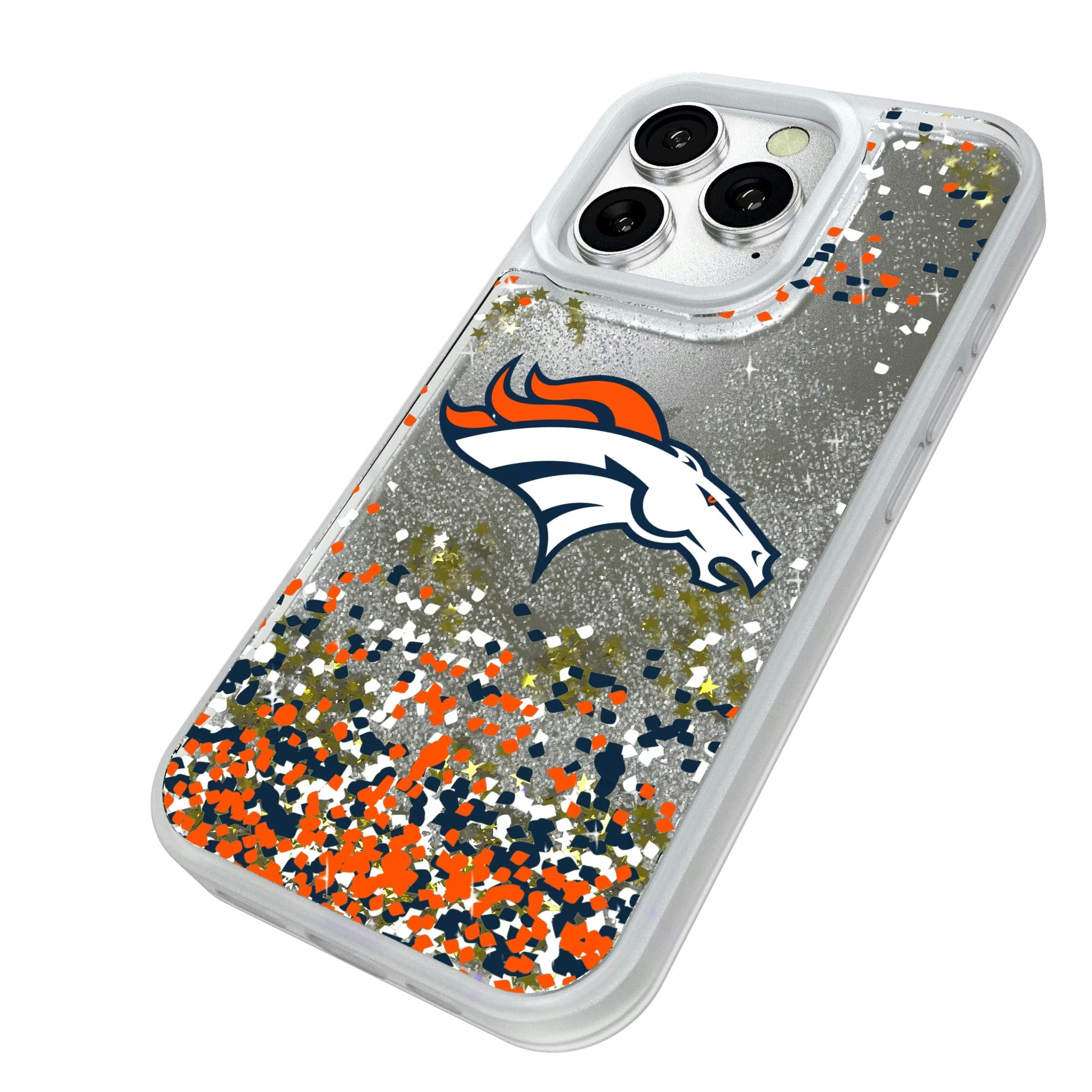 Denver Broncos Confetti Glitter Phone Case