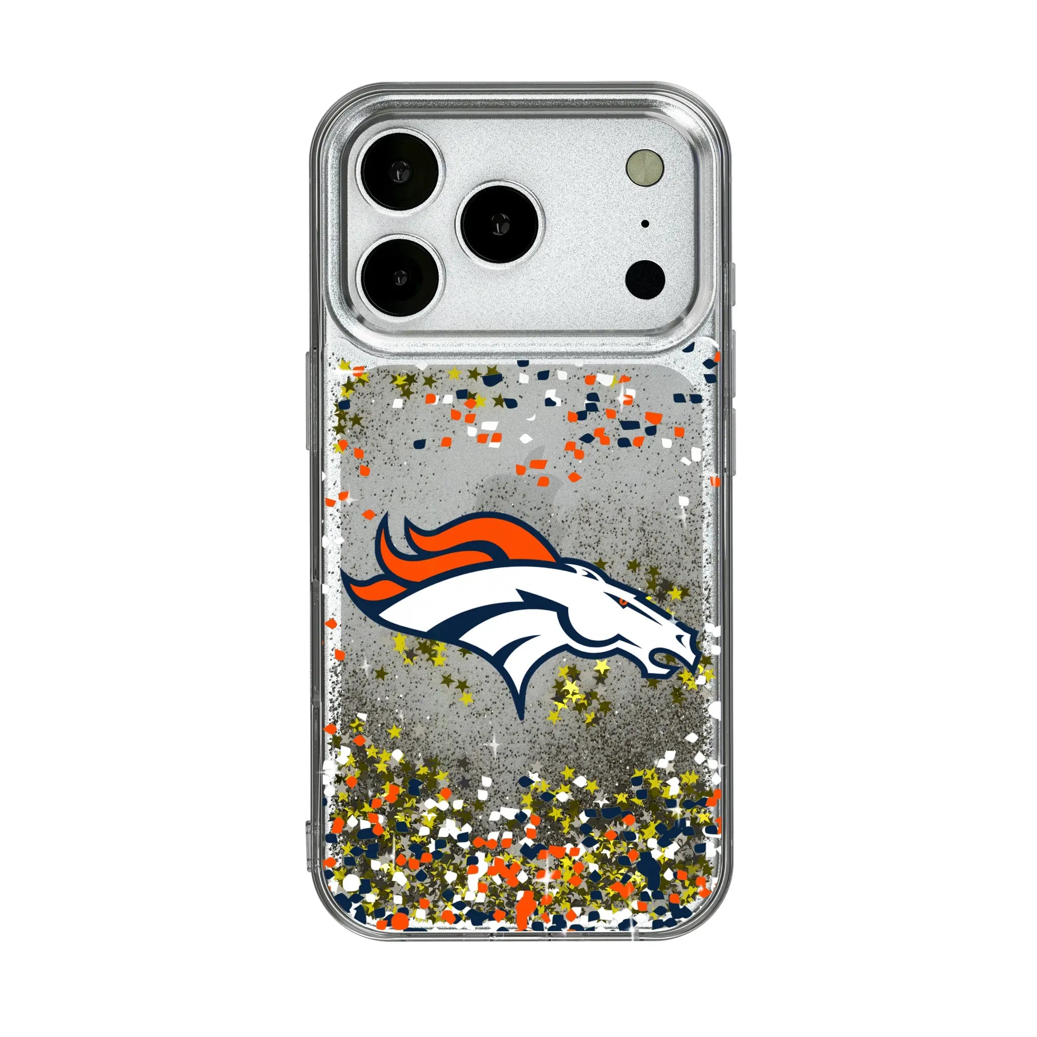 Denver Broncos Confetti Glitter Phone Case