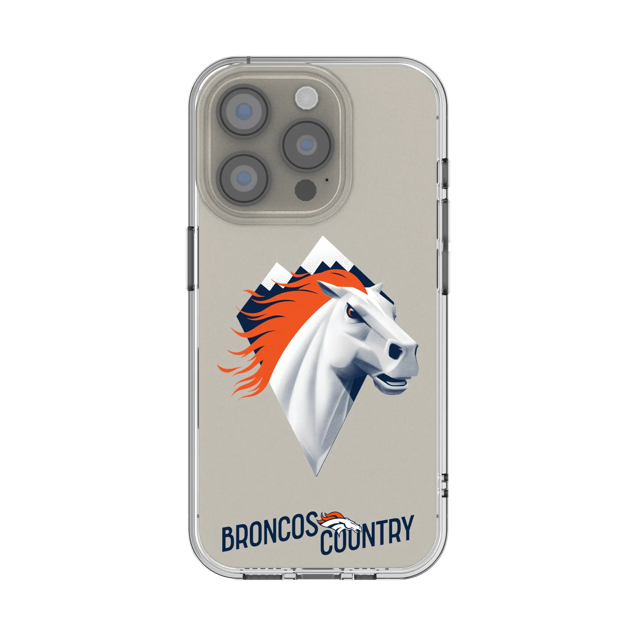 Denver Broncos 2024 Edition Clear Phone Case for Apple iPhone