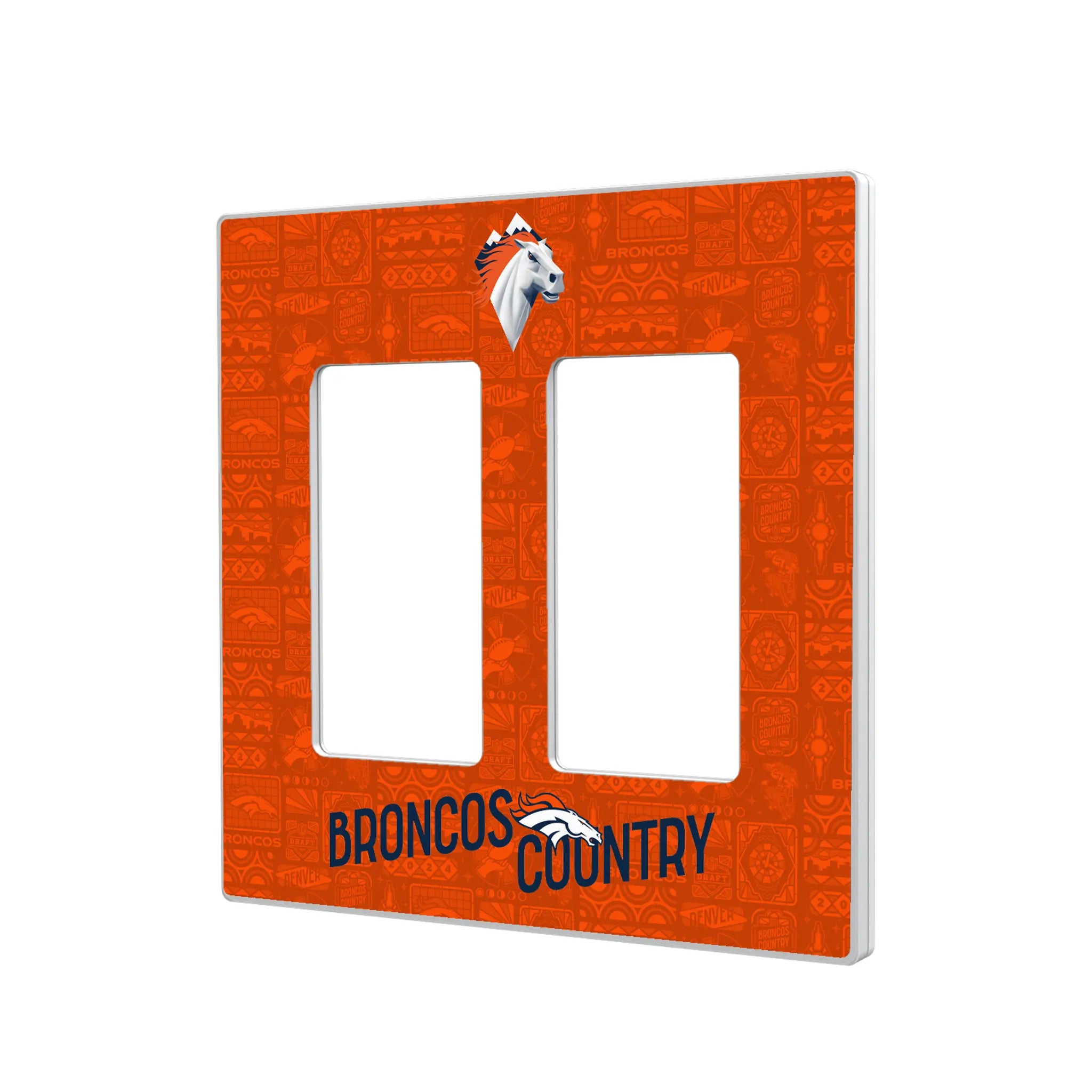 Denver Broncos 2024 Illustrated Limited Edition Hidden-Screw Light Switch Plate