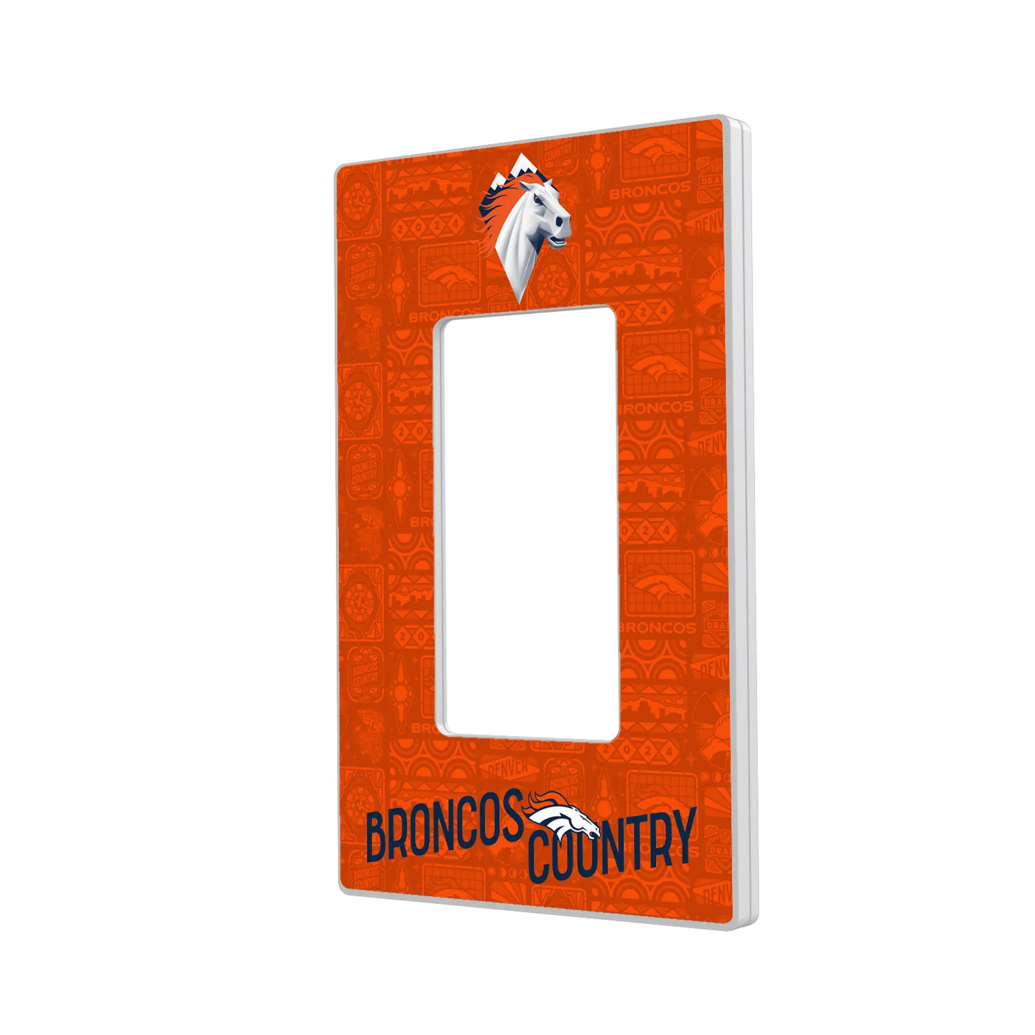 Denver Broncos 2024 Illustrated Limited Edition Hidden-Screw Light Switch Plate