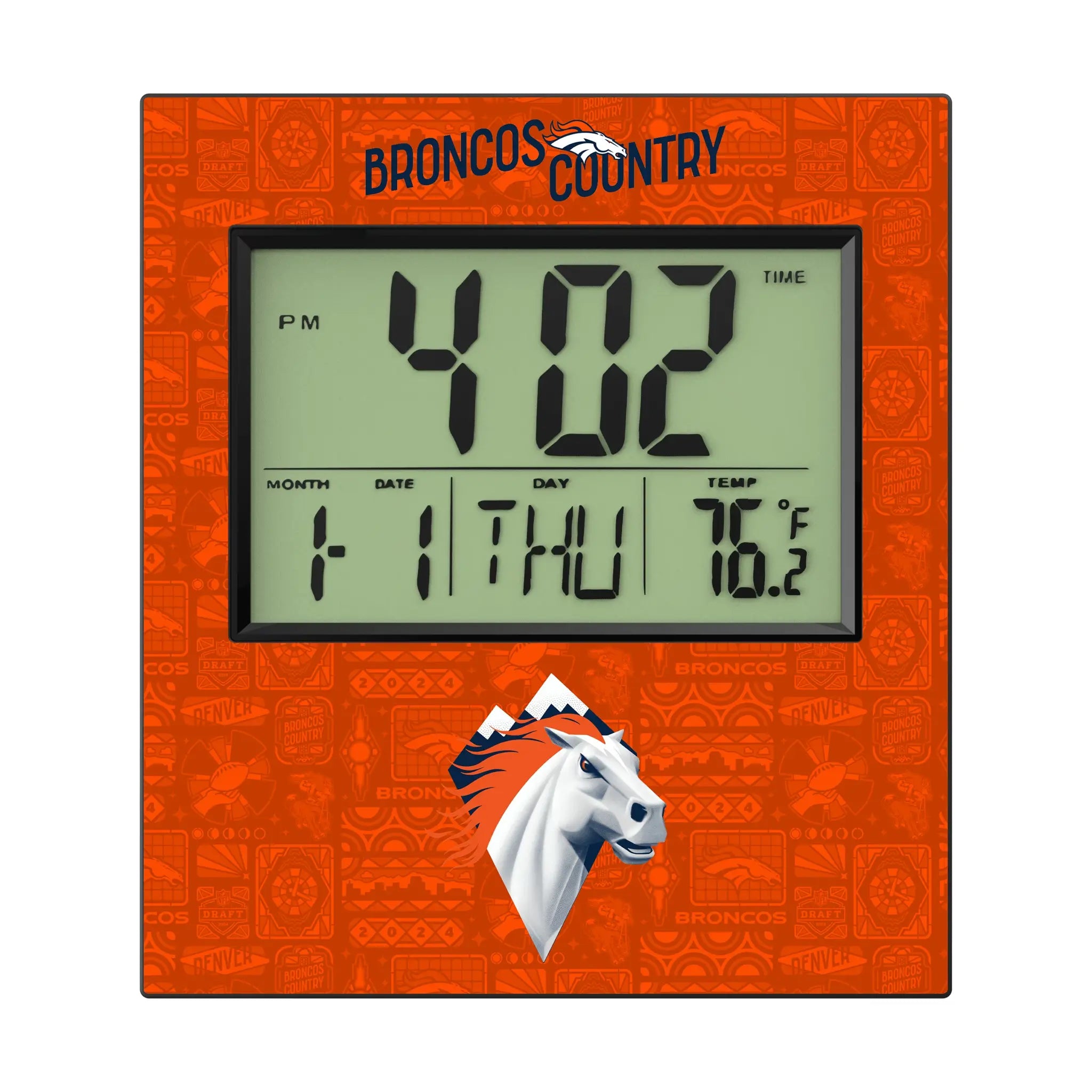 Denver Broncos 2024 Edition Wall Clock