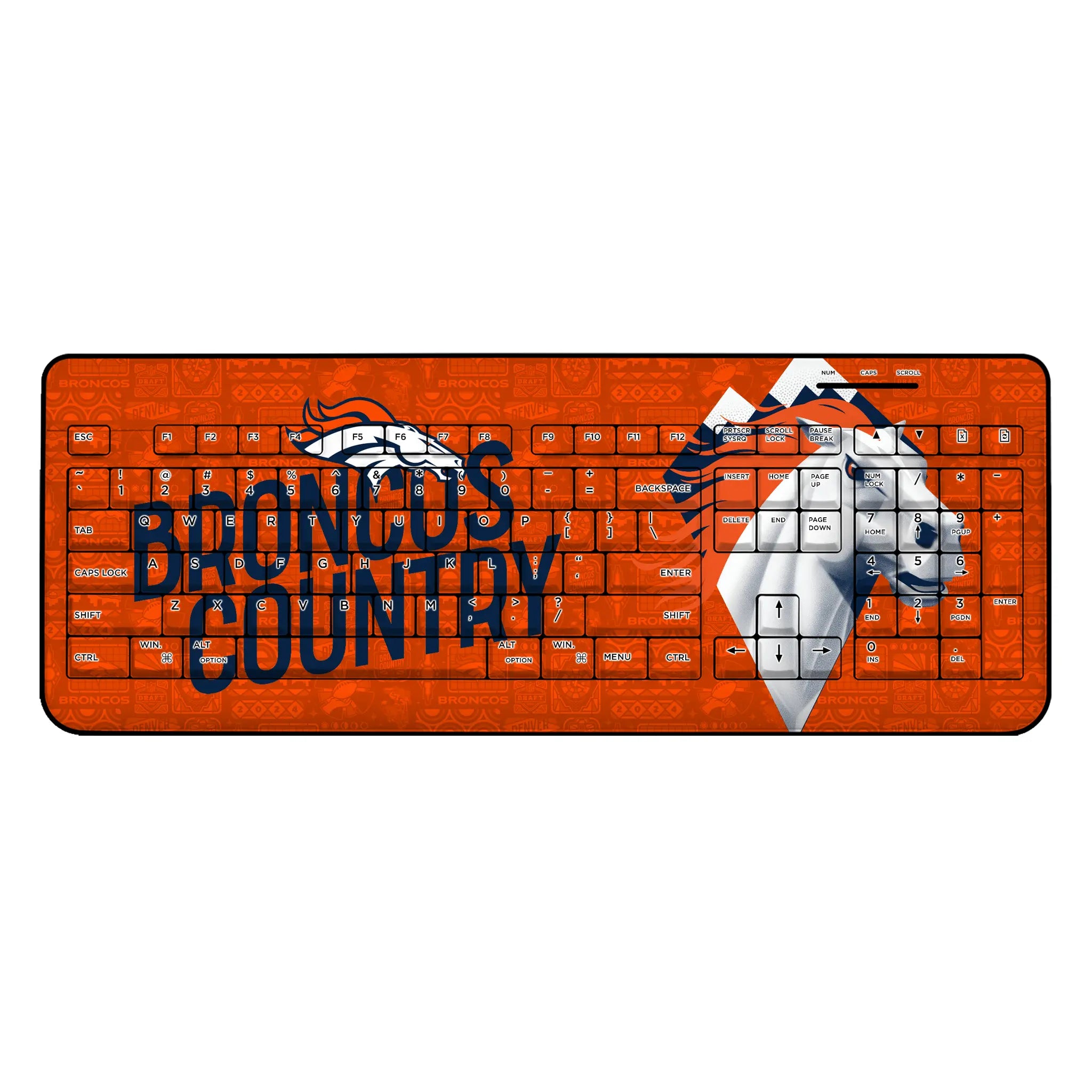Denver Broncos 2024 Illustrated Limited Edition Wireless USB Keyboard