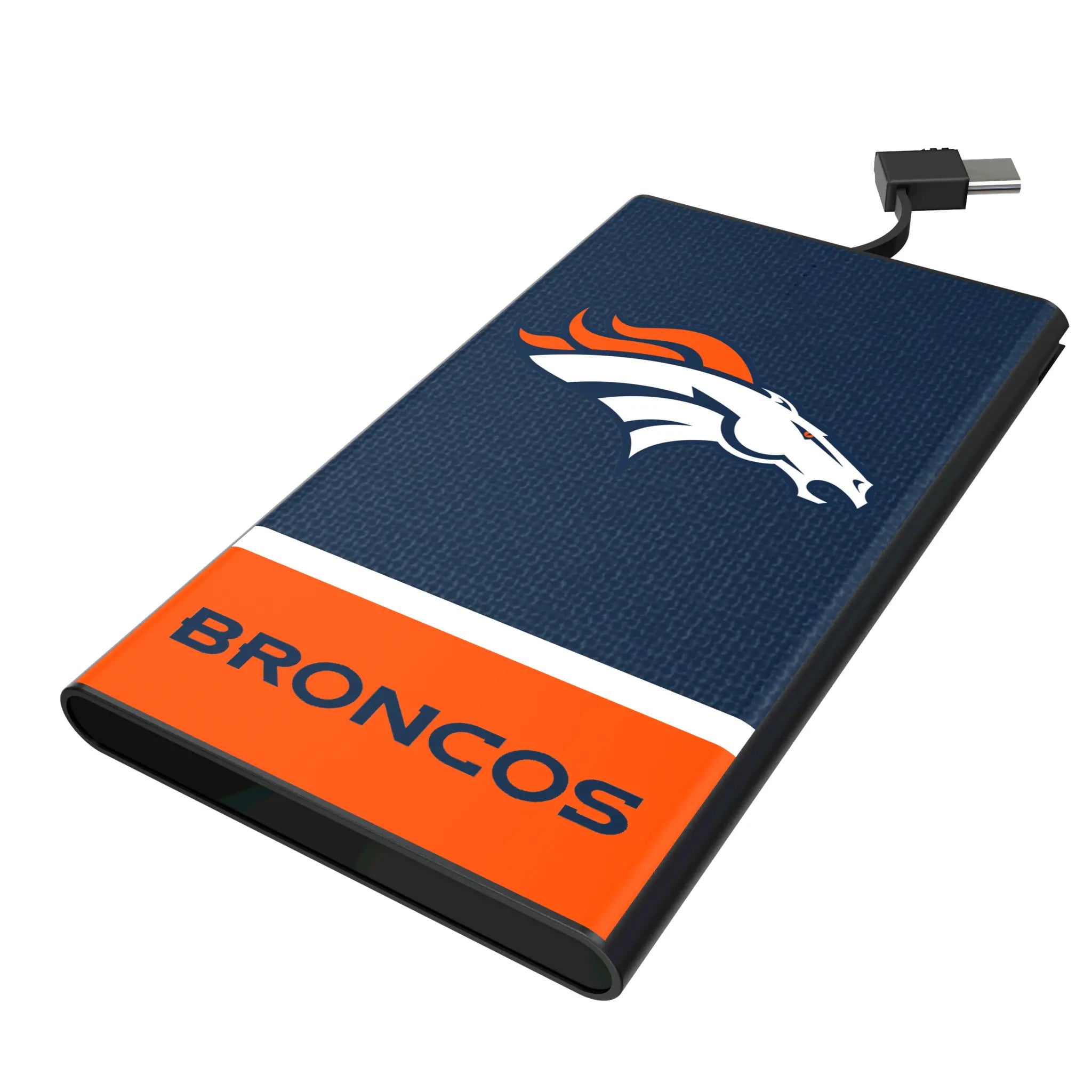 Denver Broncos Endzone Solid 5000mAh Flat Powerbank
