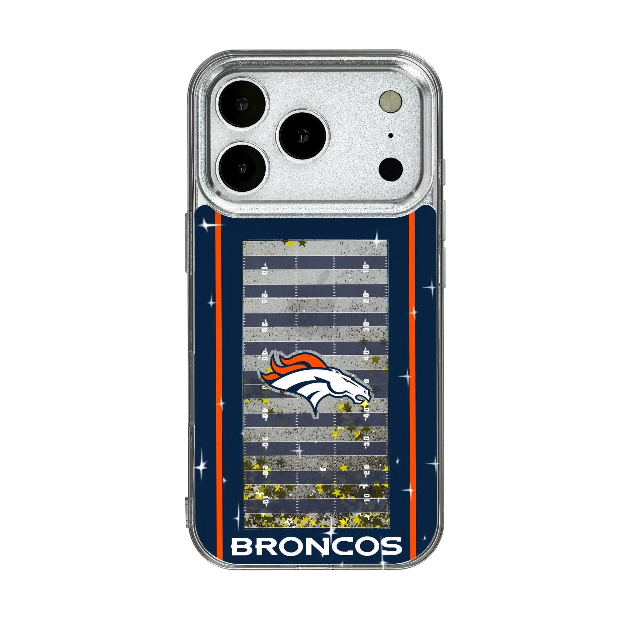 Denver Broncos Field Glitter Phone Case