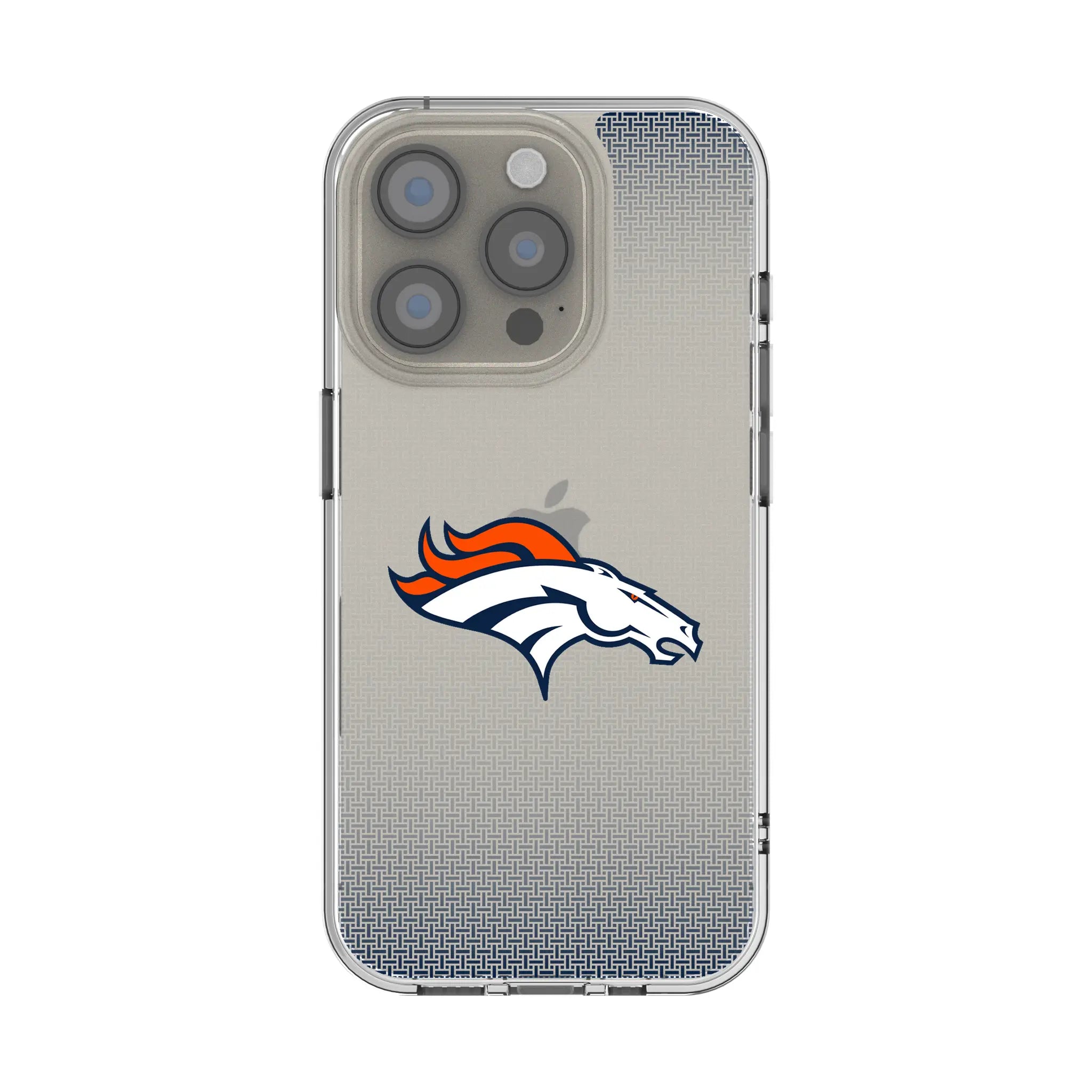 Denver Broncos Linen Clear Phone Case for Apple iPhone