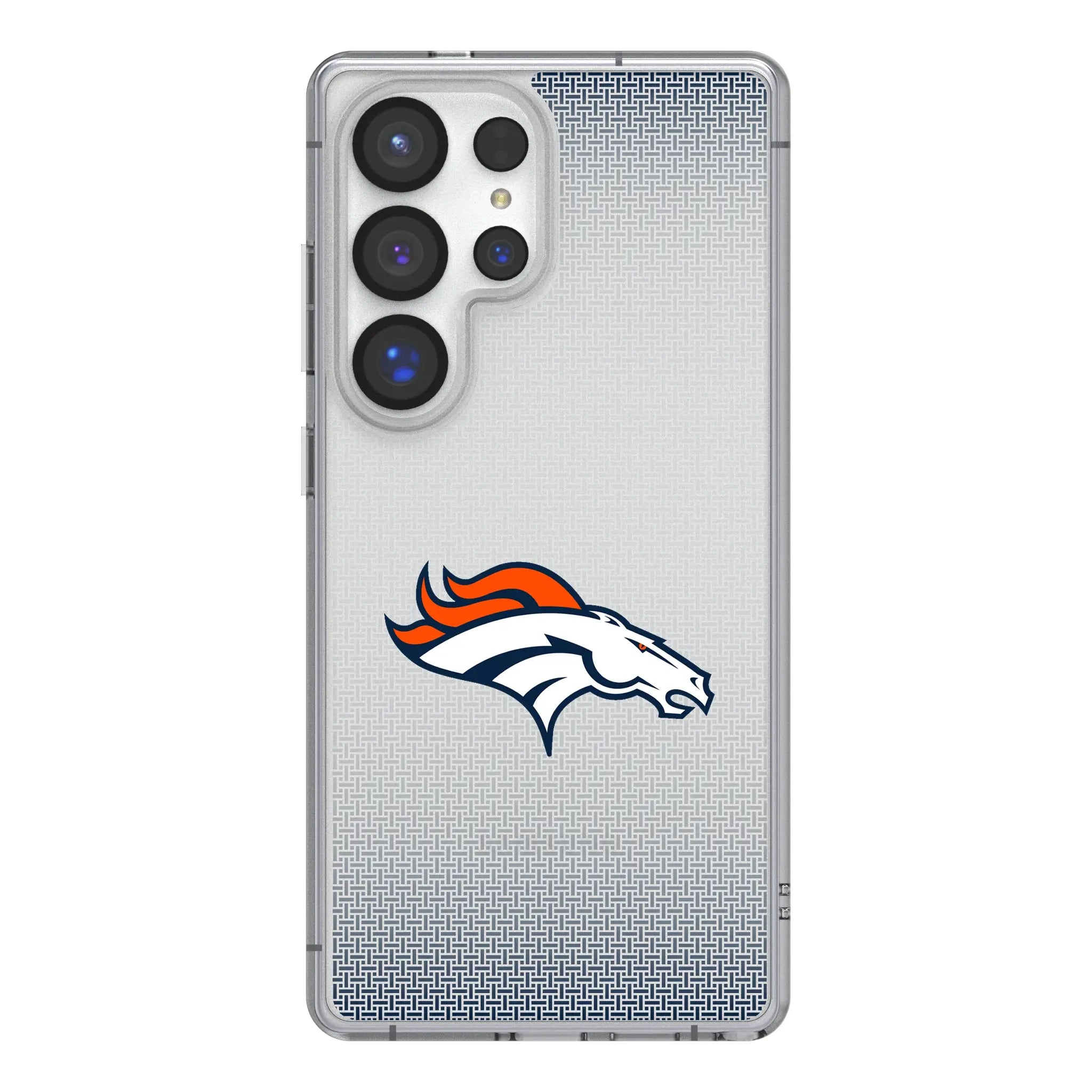 Denver Broncos Linen Clear Phone Case for Samsung Galaxy
