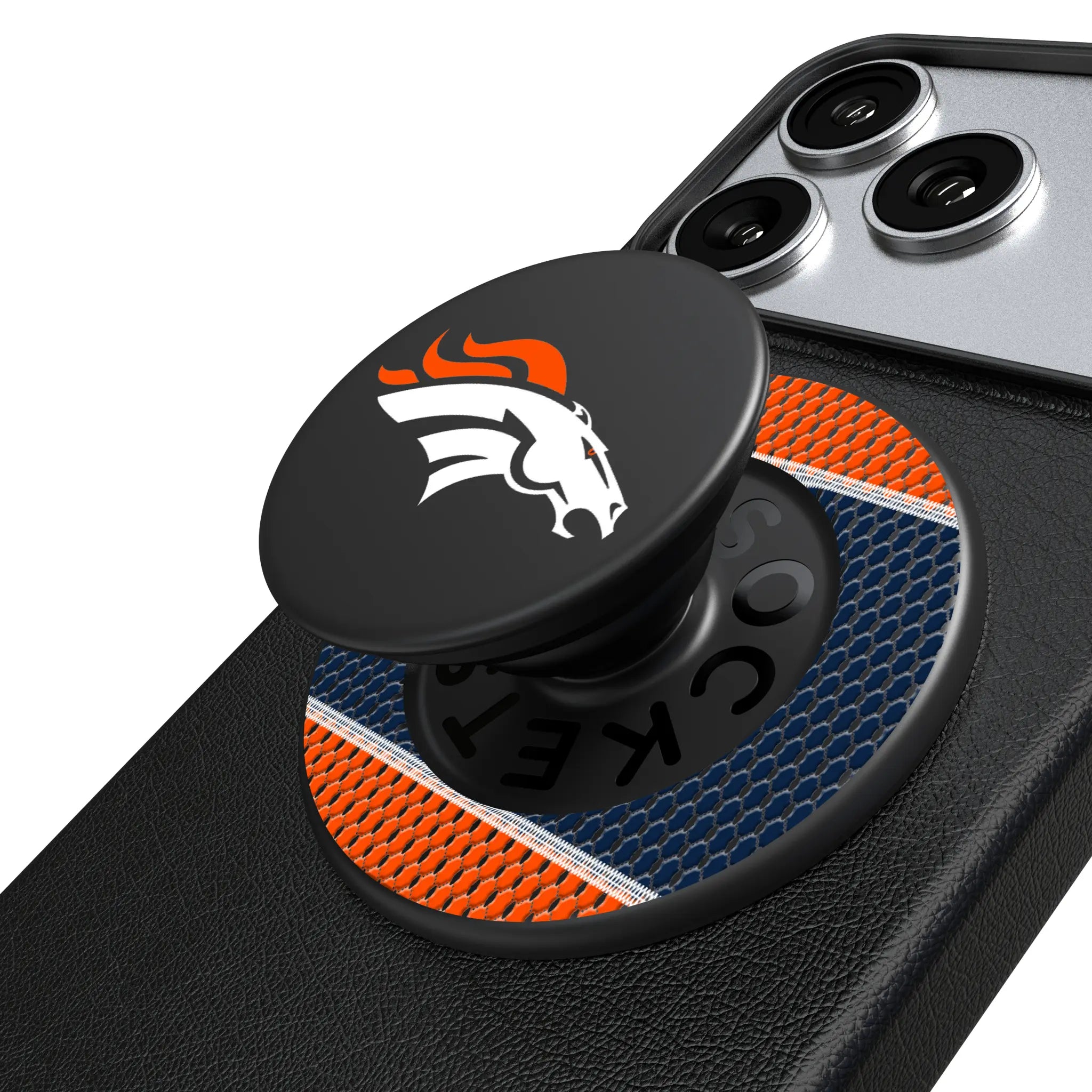 Denver Broncos Mesh PopSockets Magnetic Phone Grip and Stand