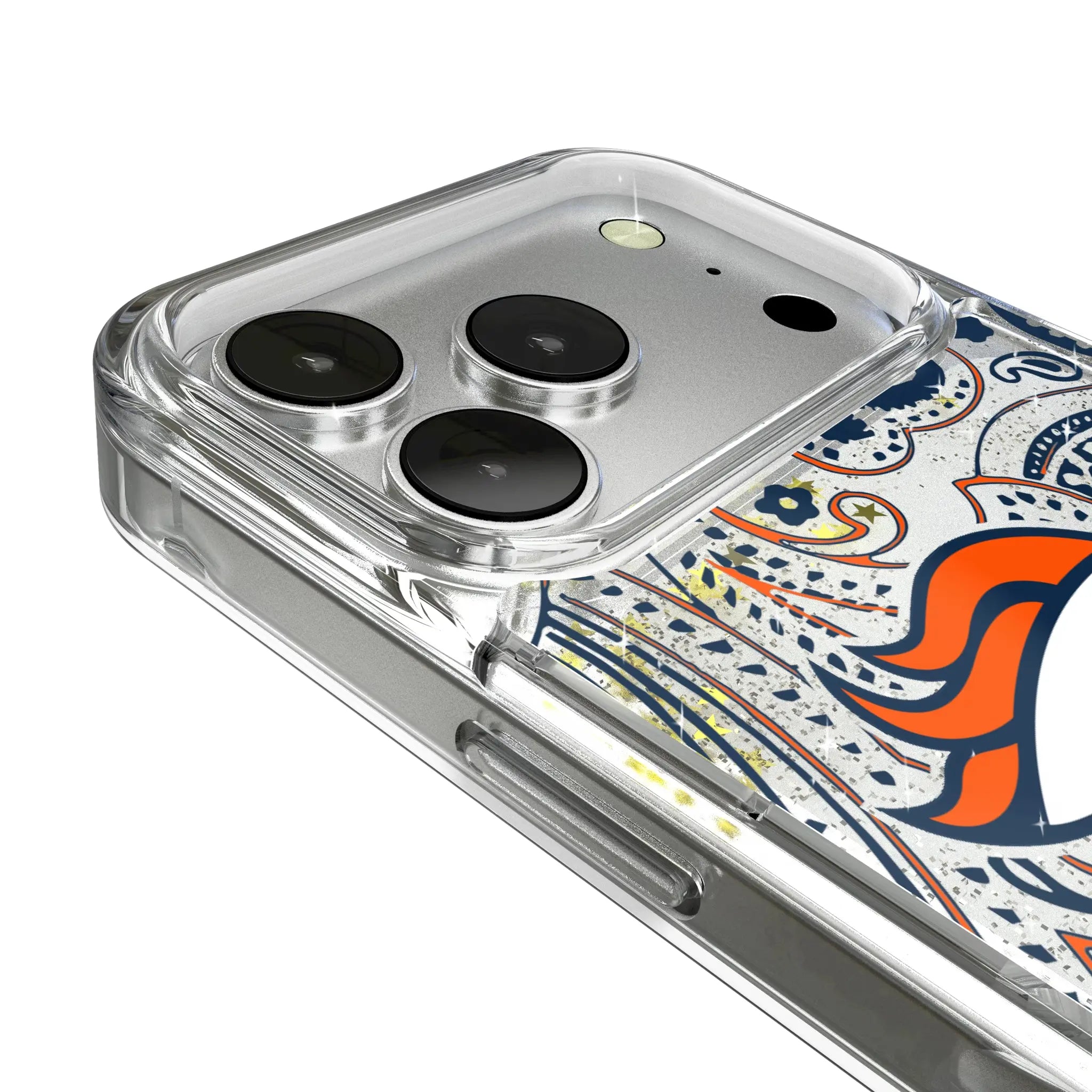 Denver Broncos Paisley Glitter Phone Case