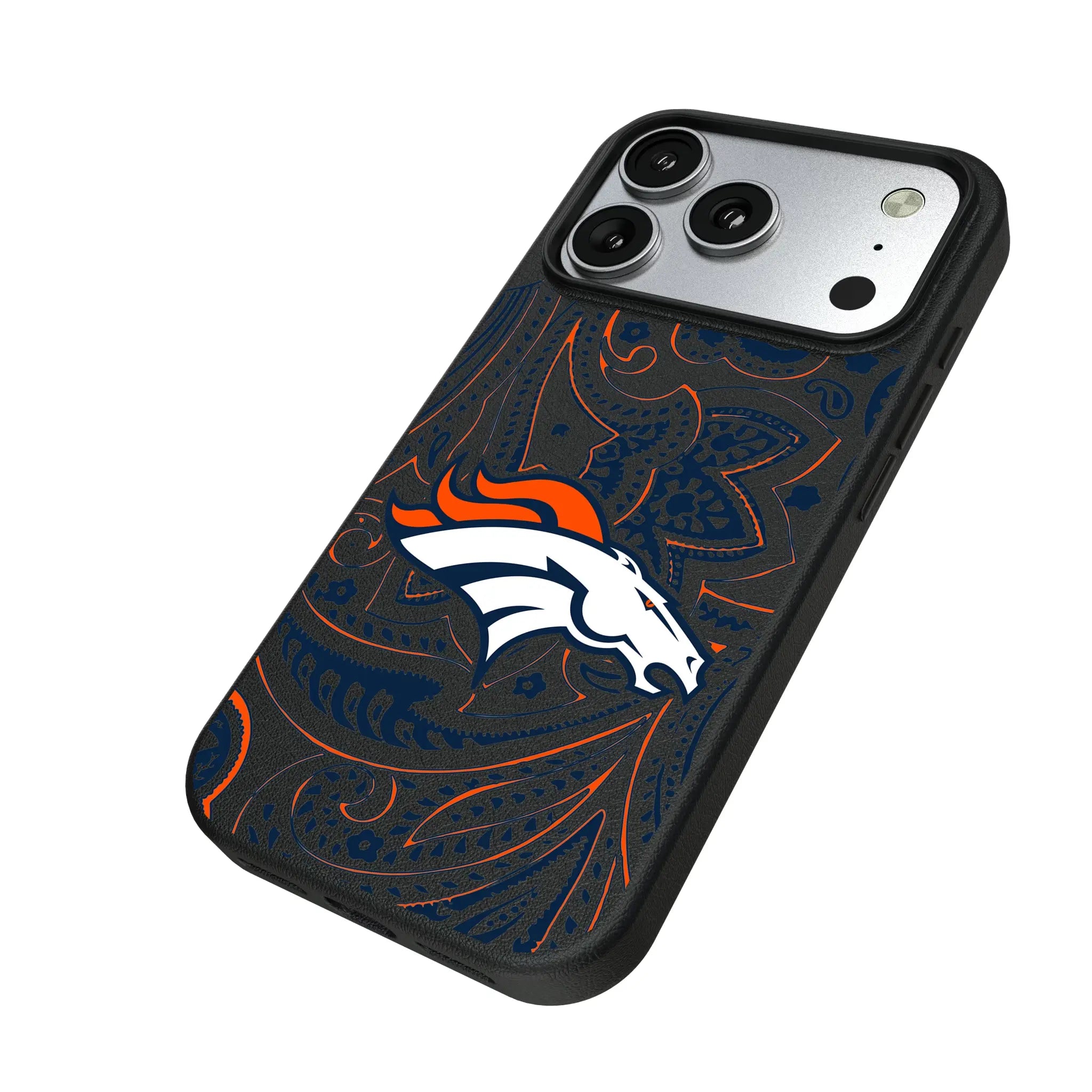 Denver Broncos Paisley MagSafe Compatible Phone Case for Apple iPhone