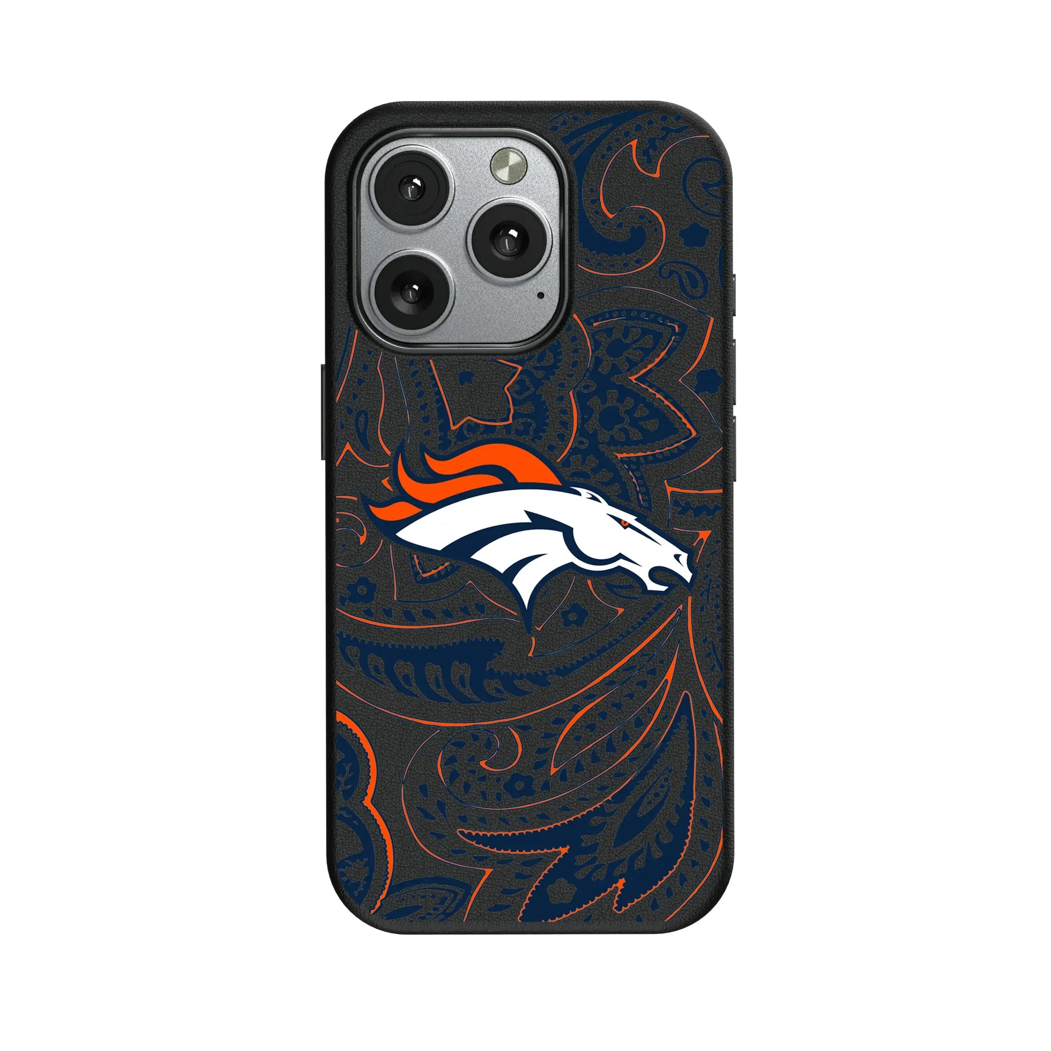 Denver Broncos Paisley MagSafe Compatible Phone Case for Apple iPhone