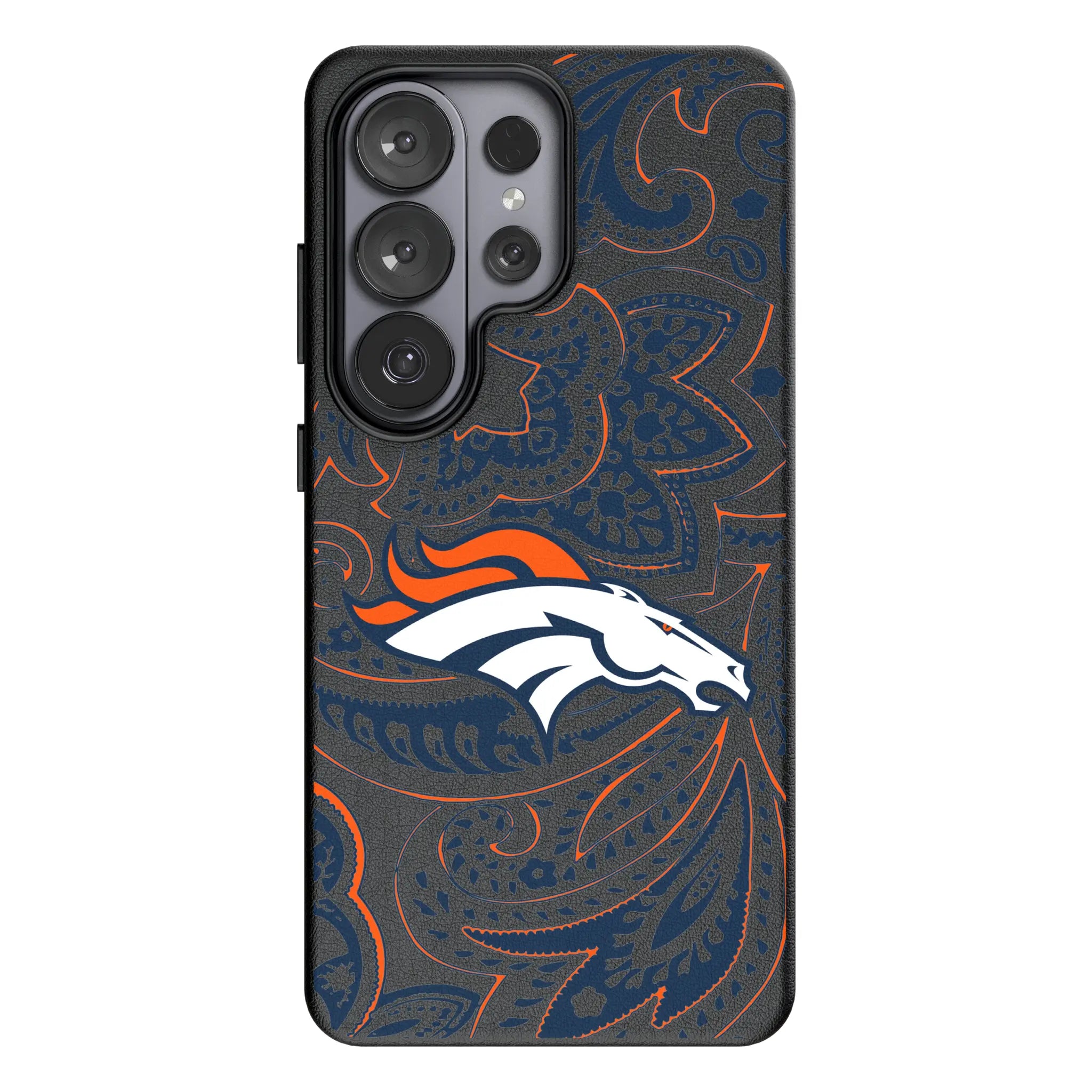 Denver Broncos Paisley MagSafe Compatible Phone Case for Samsung Galaxy