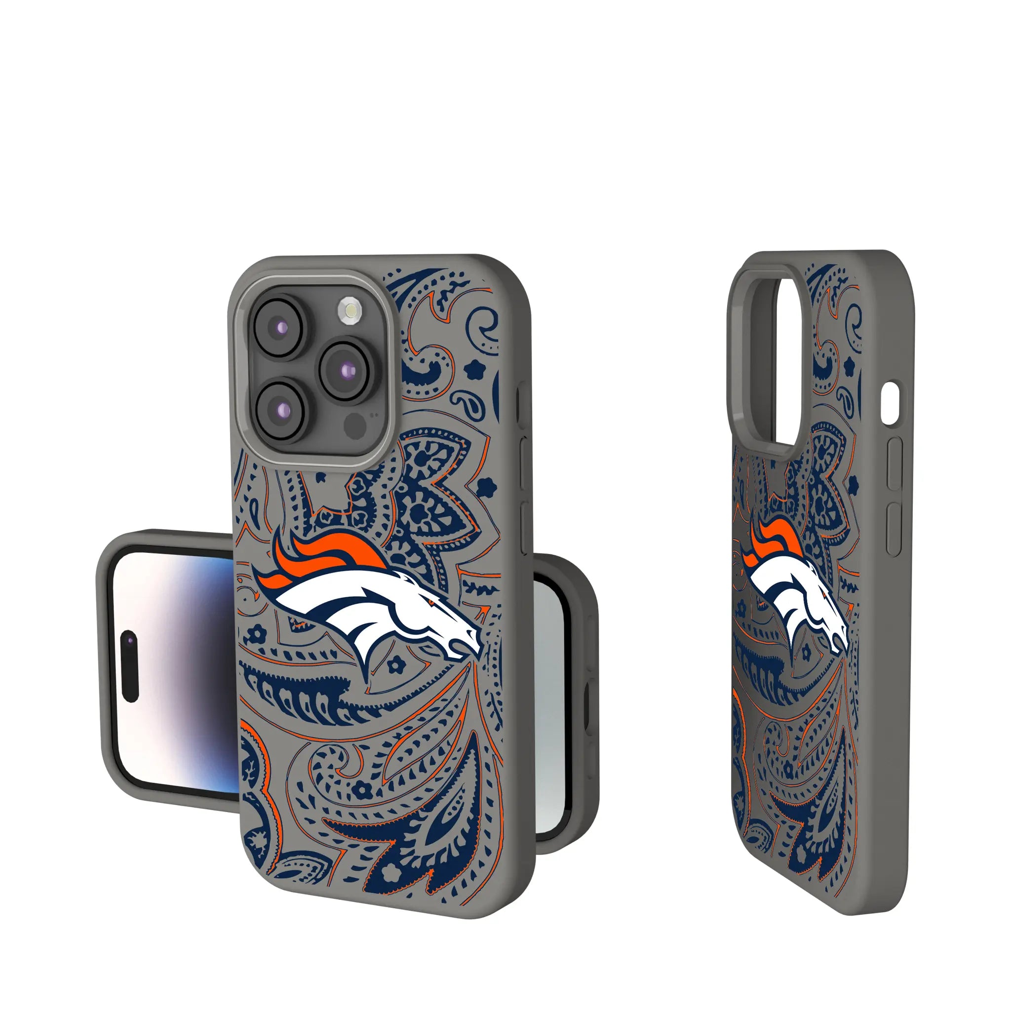 Denver Broncos Paisley Soft Touch Phone Case