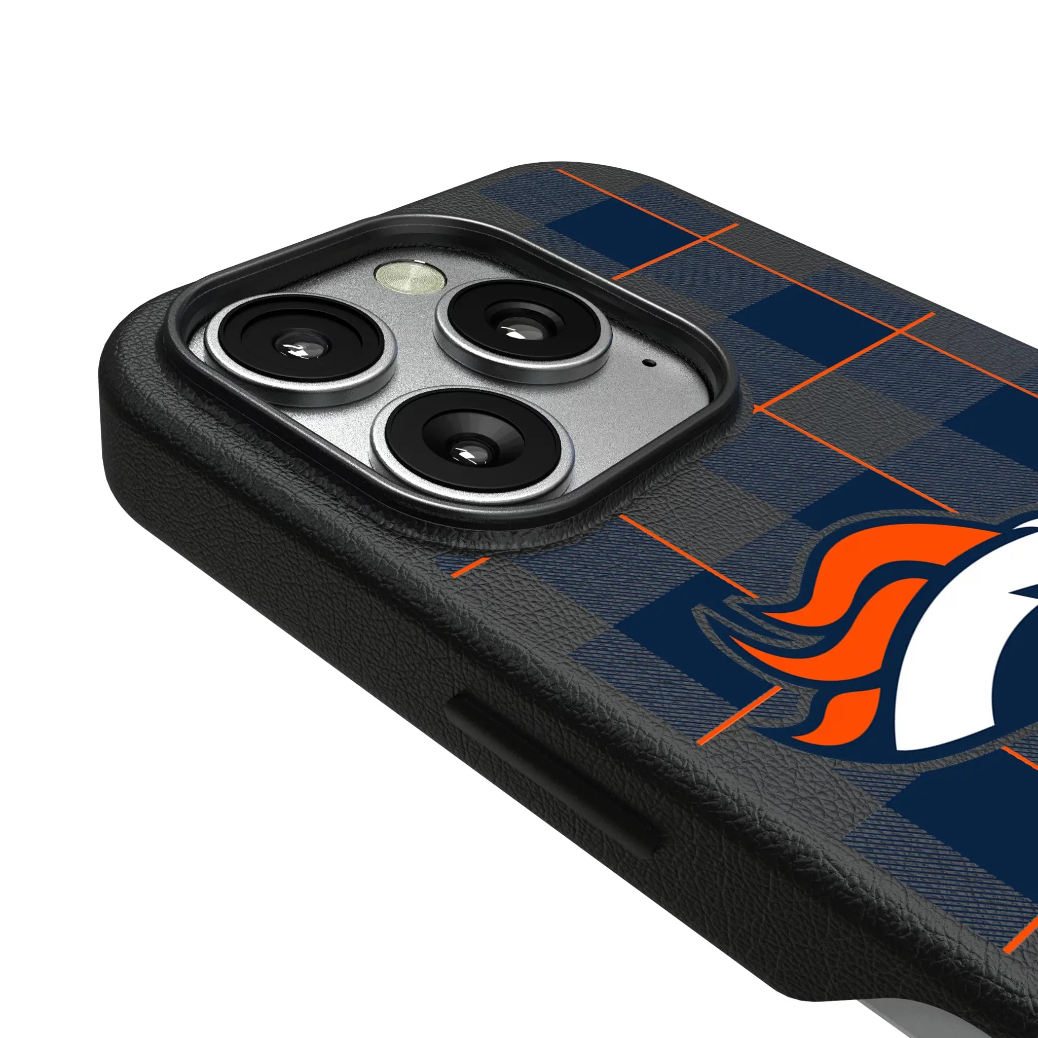 Denver Broncos Plaid MagSafe Compatible Phone Case for Apple iPhone