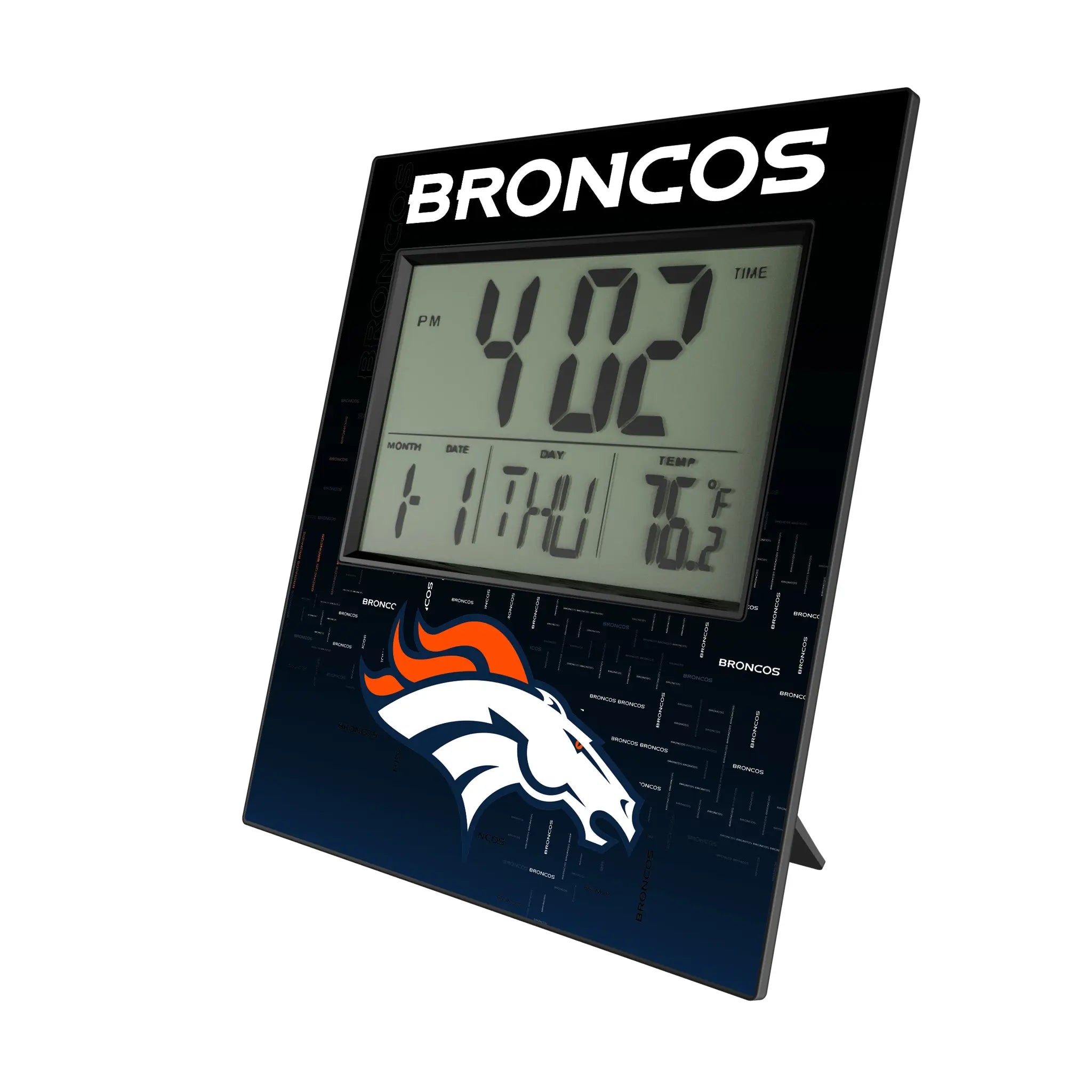 Denver Broncos Quadtile Wall Clock