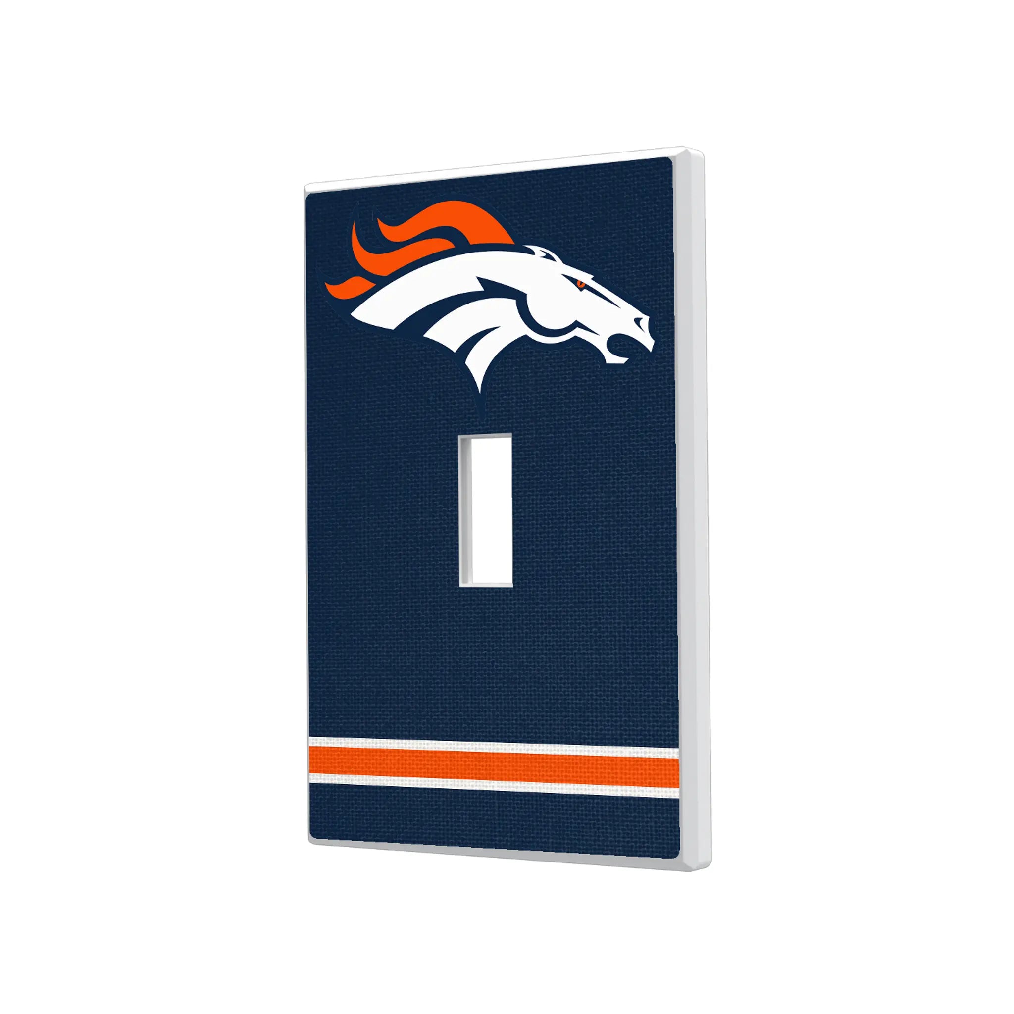 Denver Broncos Stripe Hidden-Screw Light Switch Plate