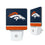 Denver Broncos Stripe Night Light 2-Pack