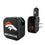 Denver Broncos Text Backdrop 2 in 1 USB A/C Charger