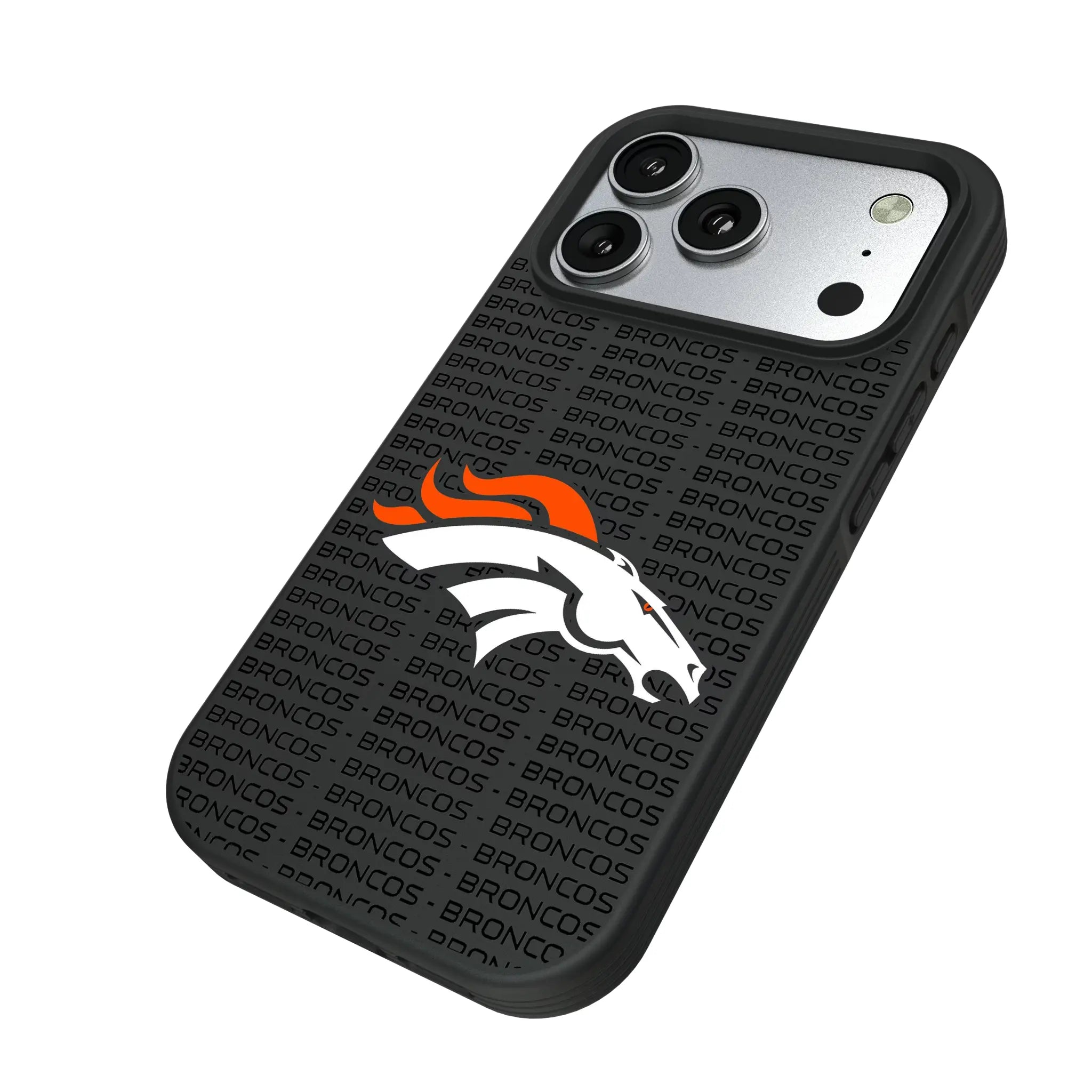 Denver Broncos Text Backdrop Bump Phone Case