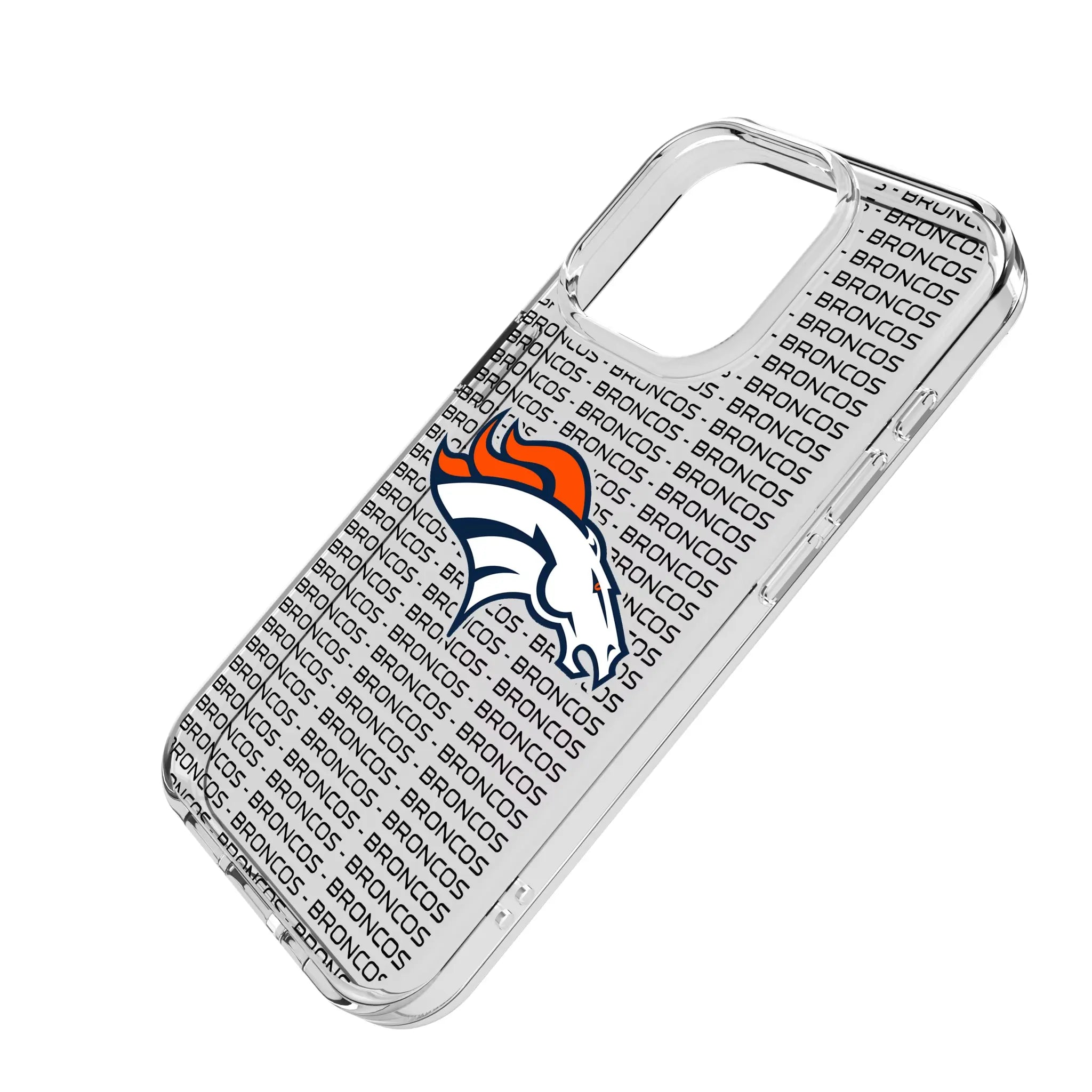 Denver Broncos Text Backdrop Clear Phone Case for Apple iPhone
