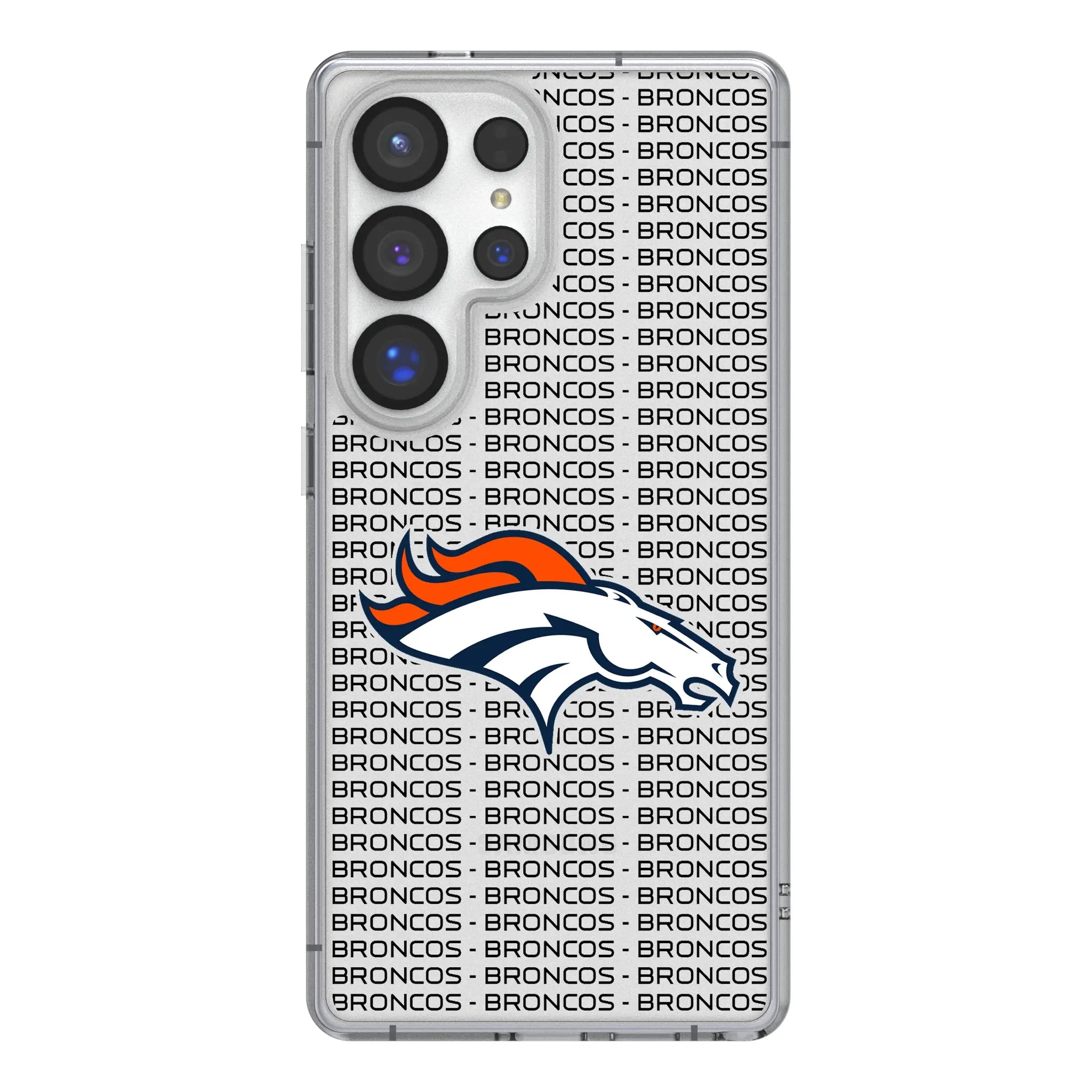 Denver Broncos Text Backdrop Clear Phone Case for Samsung Galaxy