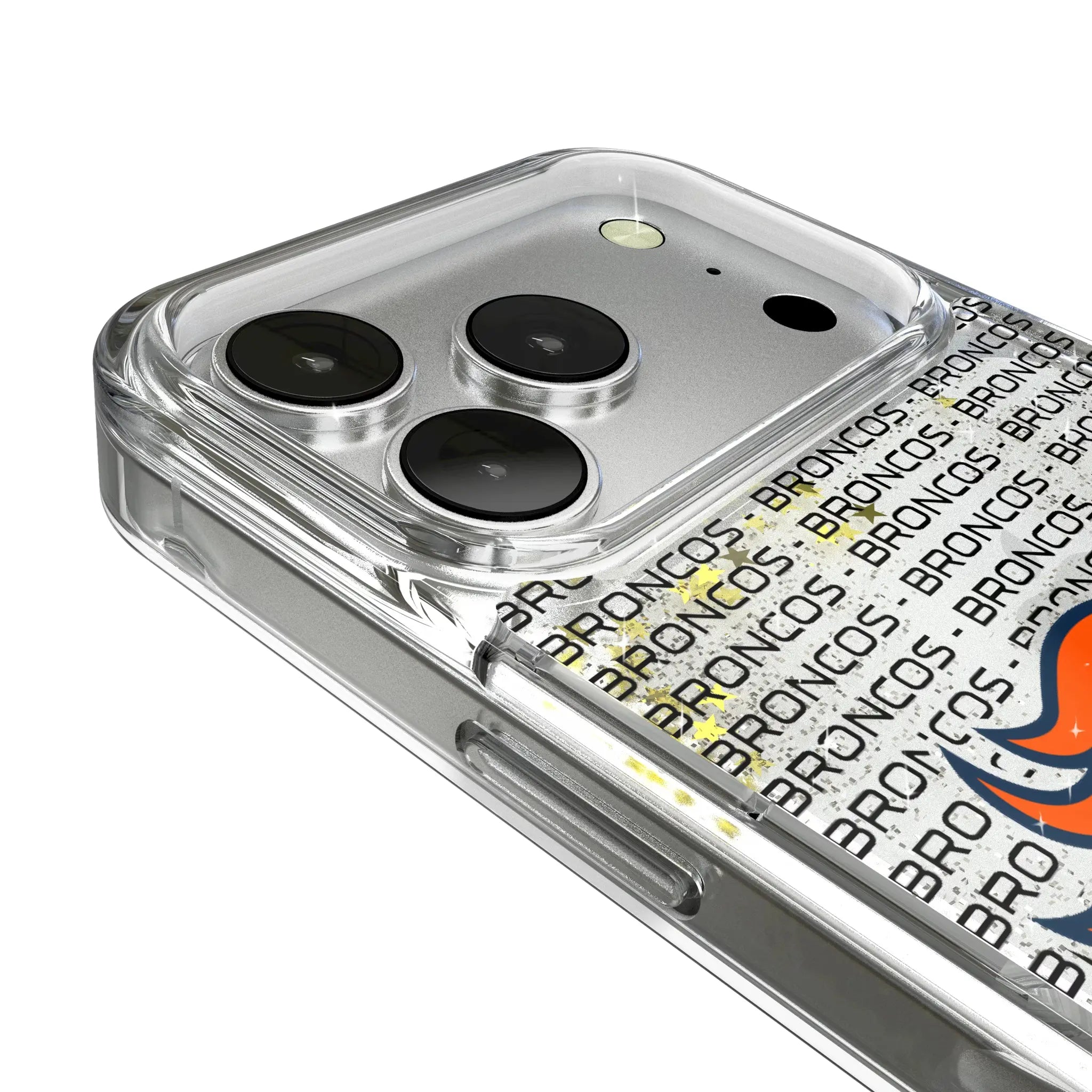 Denver Broncos Text Backdrop Glitter Phone Case